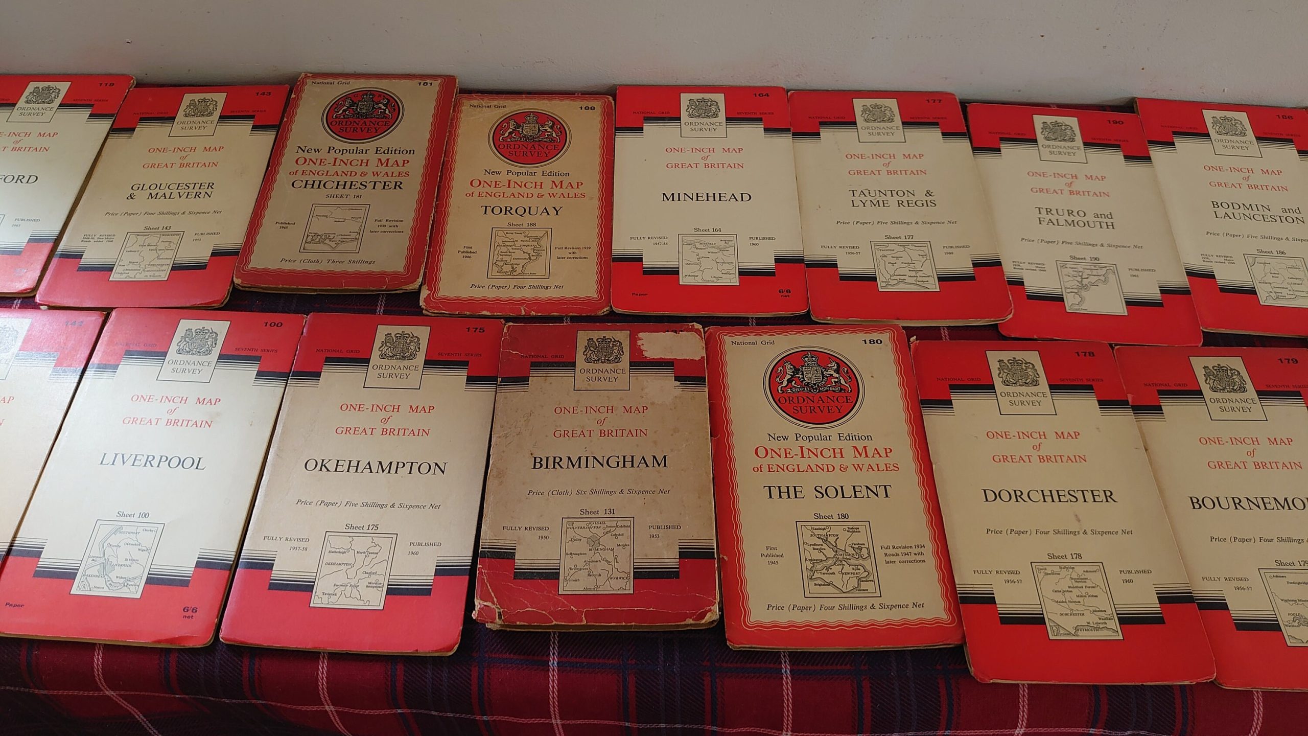 Collection of 22 Vintage 1950s 1" Inch Maps of the UK - Great addition to map collection! - Map Lovers! - Image 3