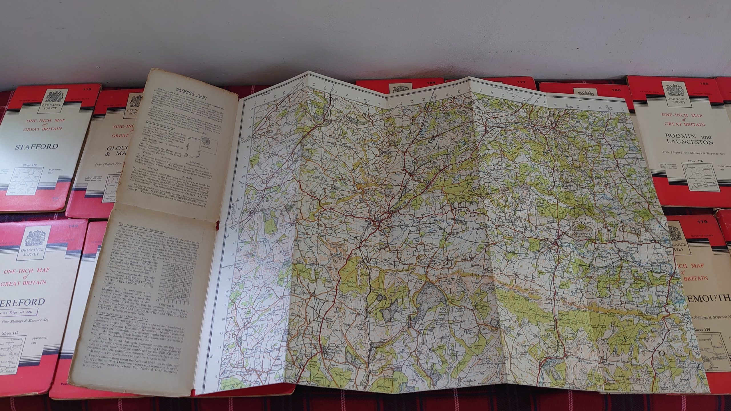 Collection of 22 Vintage 1950s 1" Inch Maps of the UK - Great addition to map collection! - Map Lovers! - Image 8