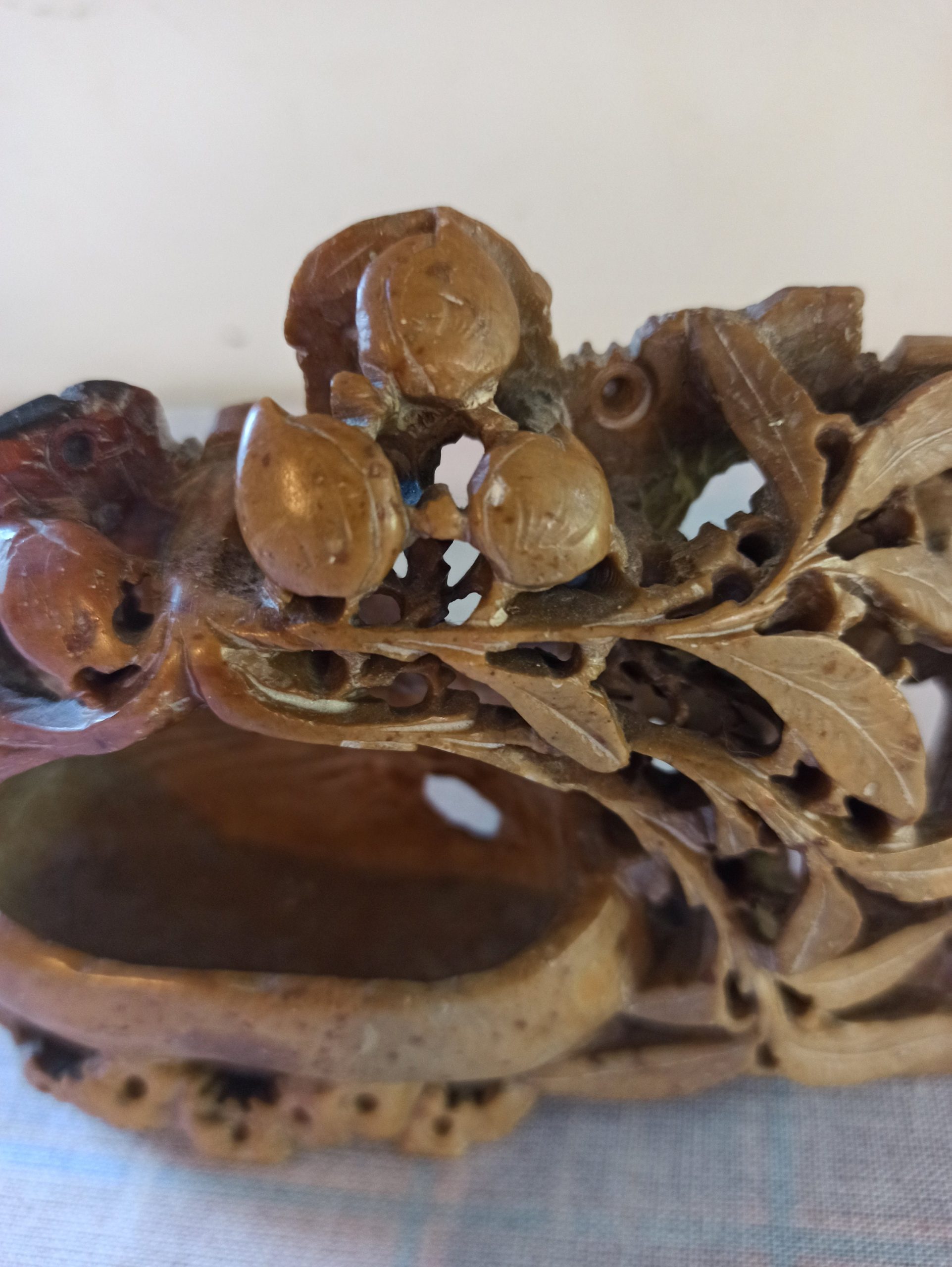 Carved Stone Decorative Mantle Posy Vase. Good Condition. - Image 5