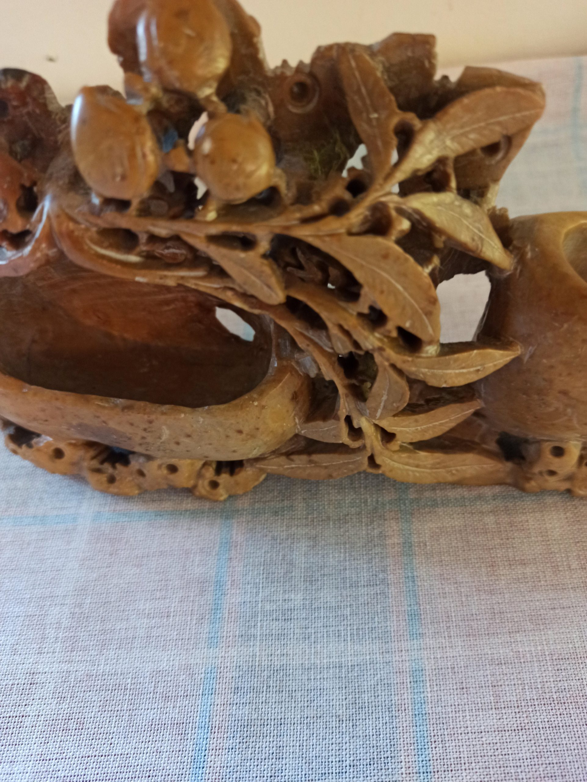 Carved Stone Decorative Mantle Posy Vase. Good Condition. - Image 9