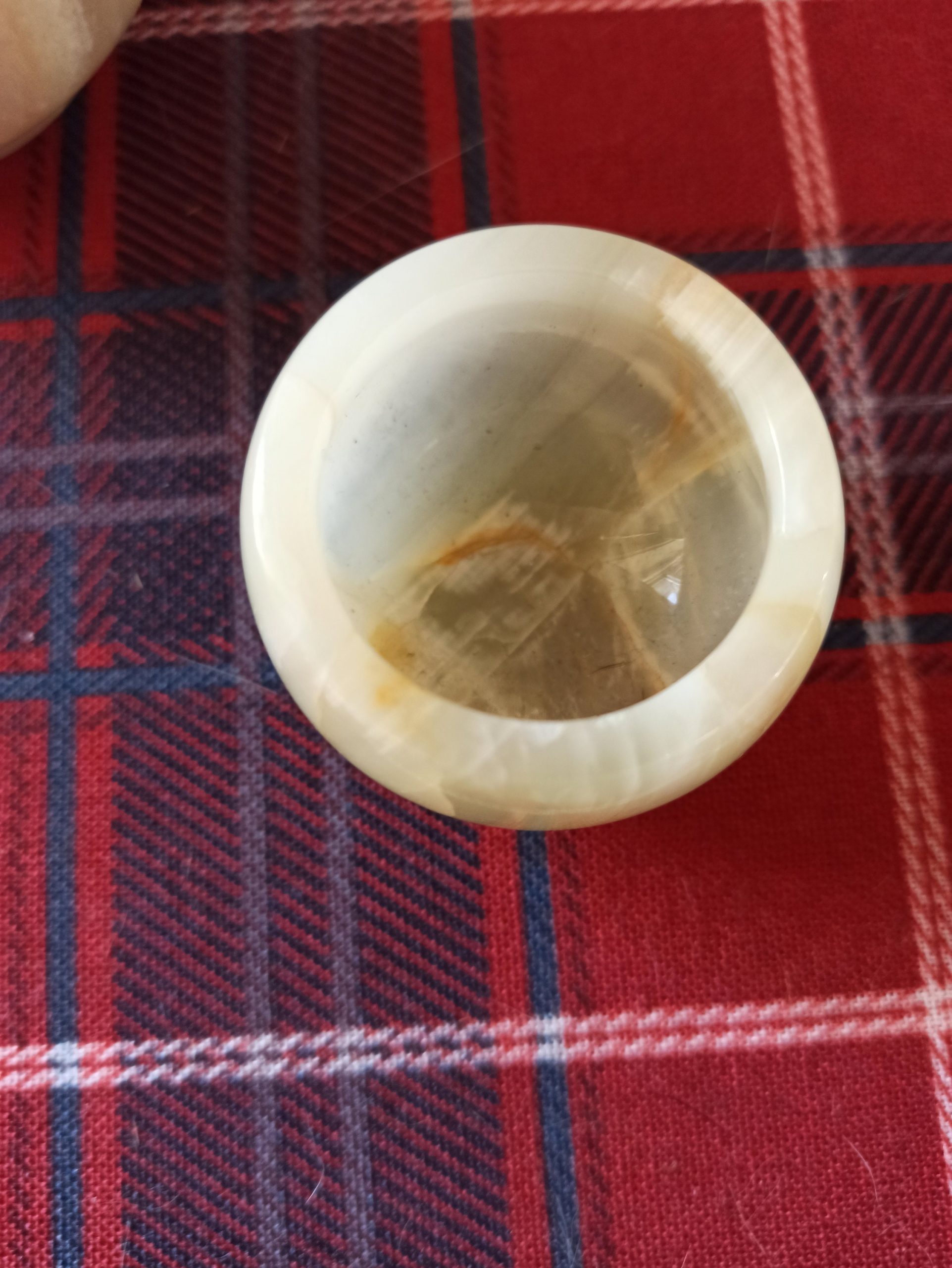 Vintage Small Marble Posy Vase and Miniature Marble Pot. - Image 6