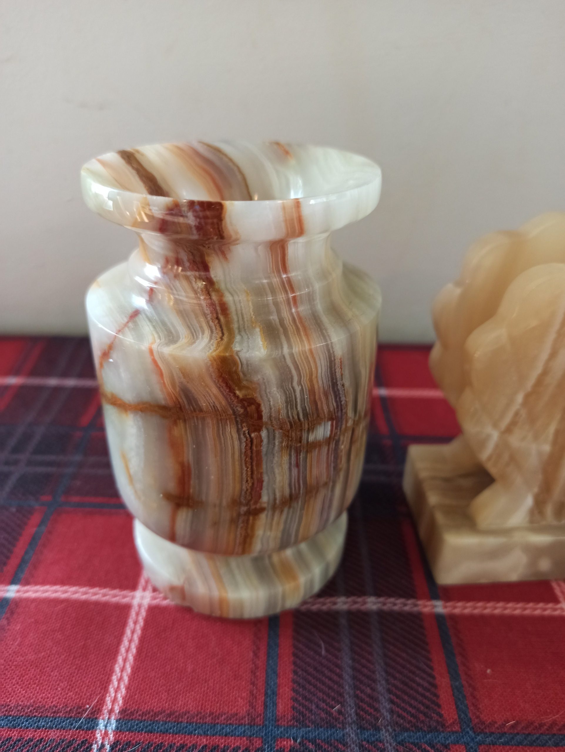 Vintage Ornamental Marble Vase And Ornamental Marble Letter Rack. - Image 2