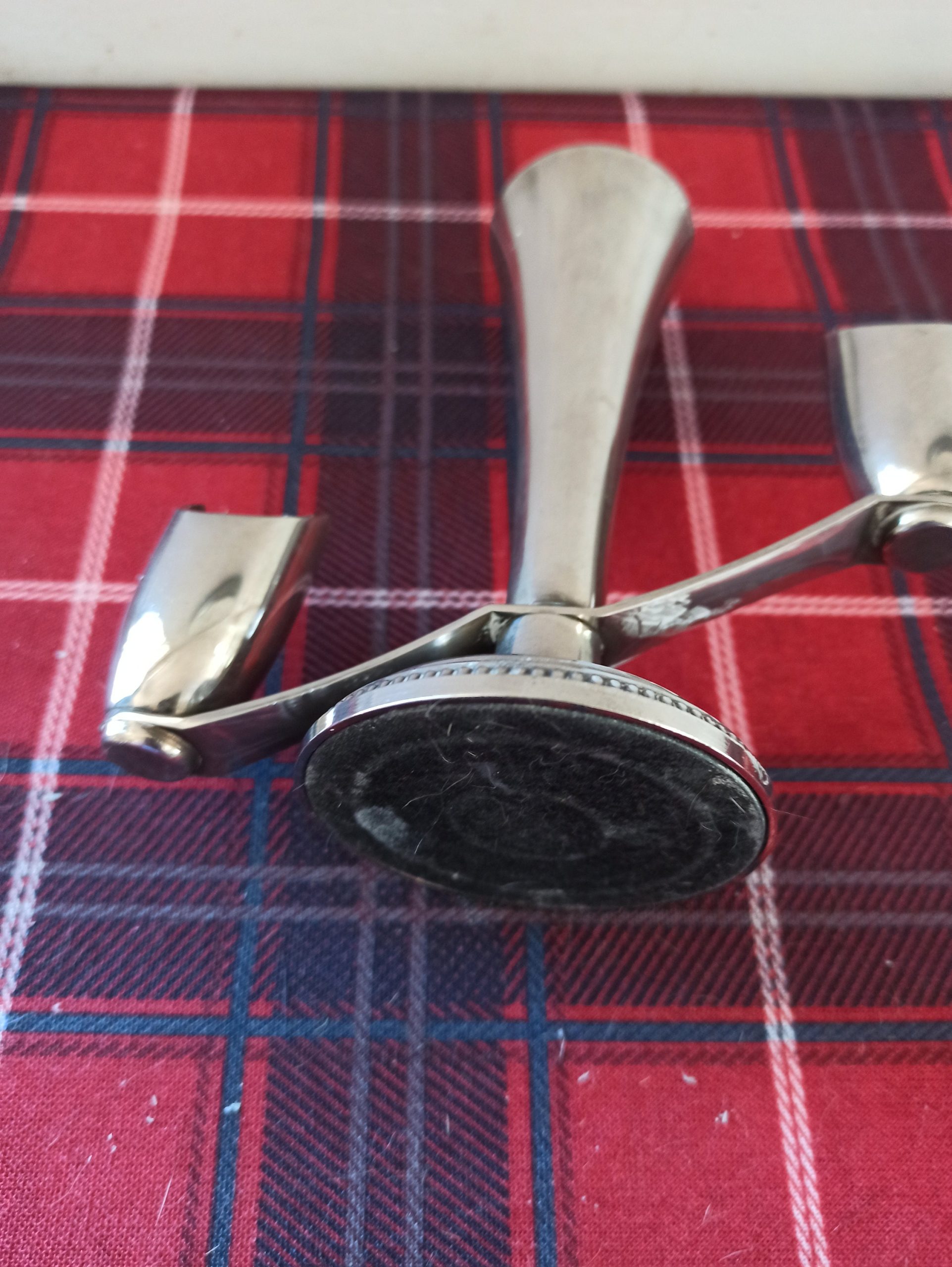 Metal Trio candlestick. Very Good Condition. - Image 7
