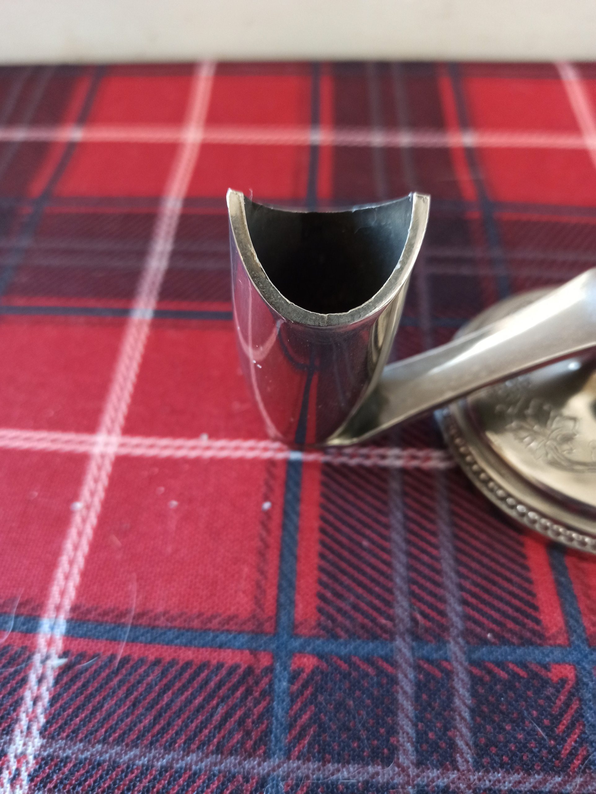Metal Trio candlestick. Very Good Condition. - Image 9