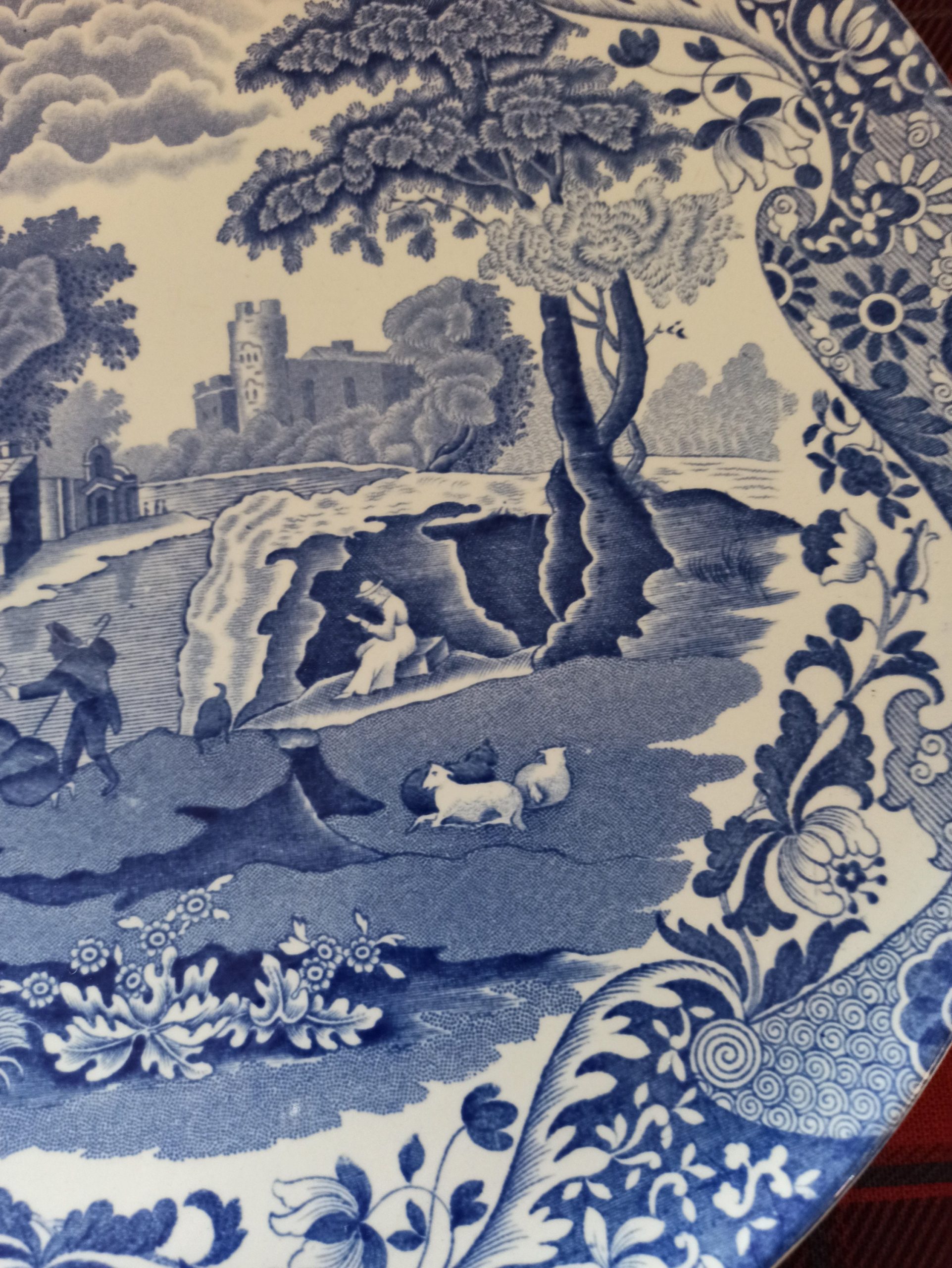 Vintage Italian Spode Charger. Blue And White. Very Good Condition. - Image 6
