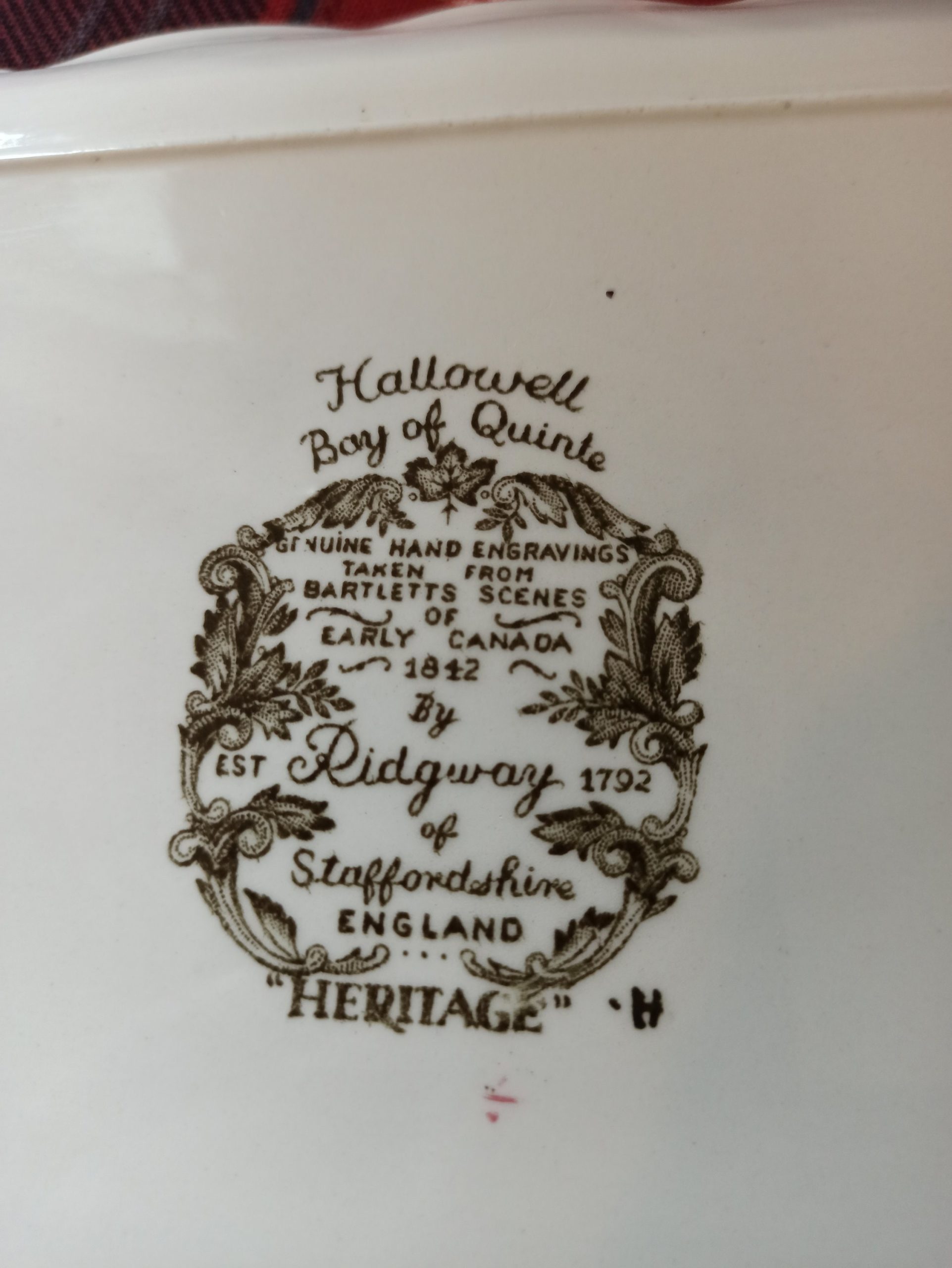 Ridgeway Decorative Sandwich / Cake Serving Plate. Excellent Condition. Hallowell Bay of Quinte. - Image 6