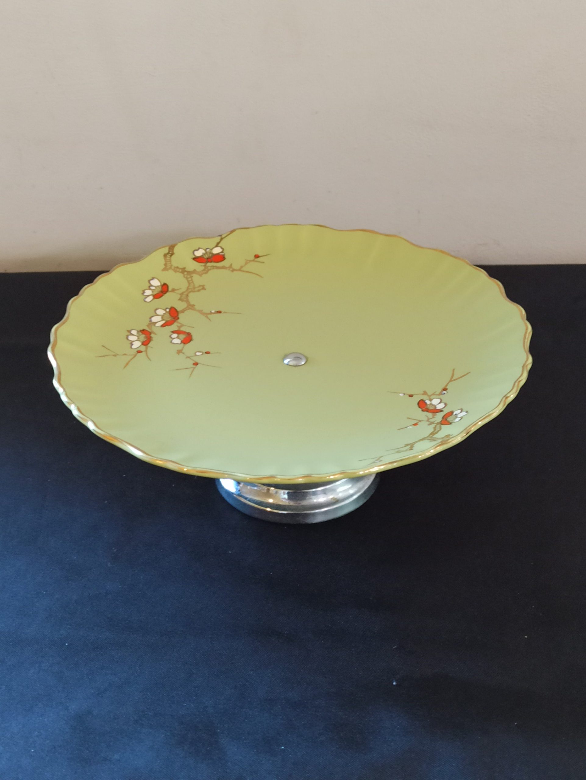 James Kent, Old Foley Decorative Pedestal Cake Stand. Hand Painted. - Image 10