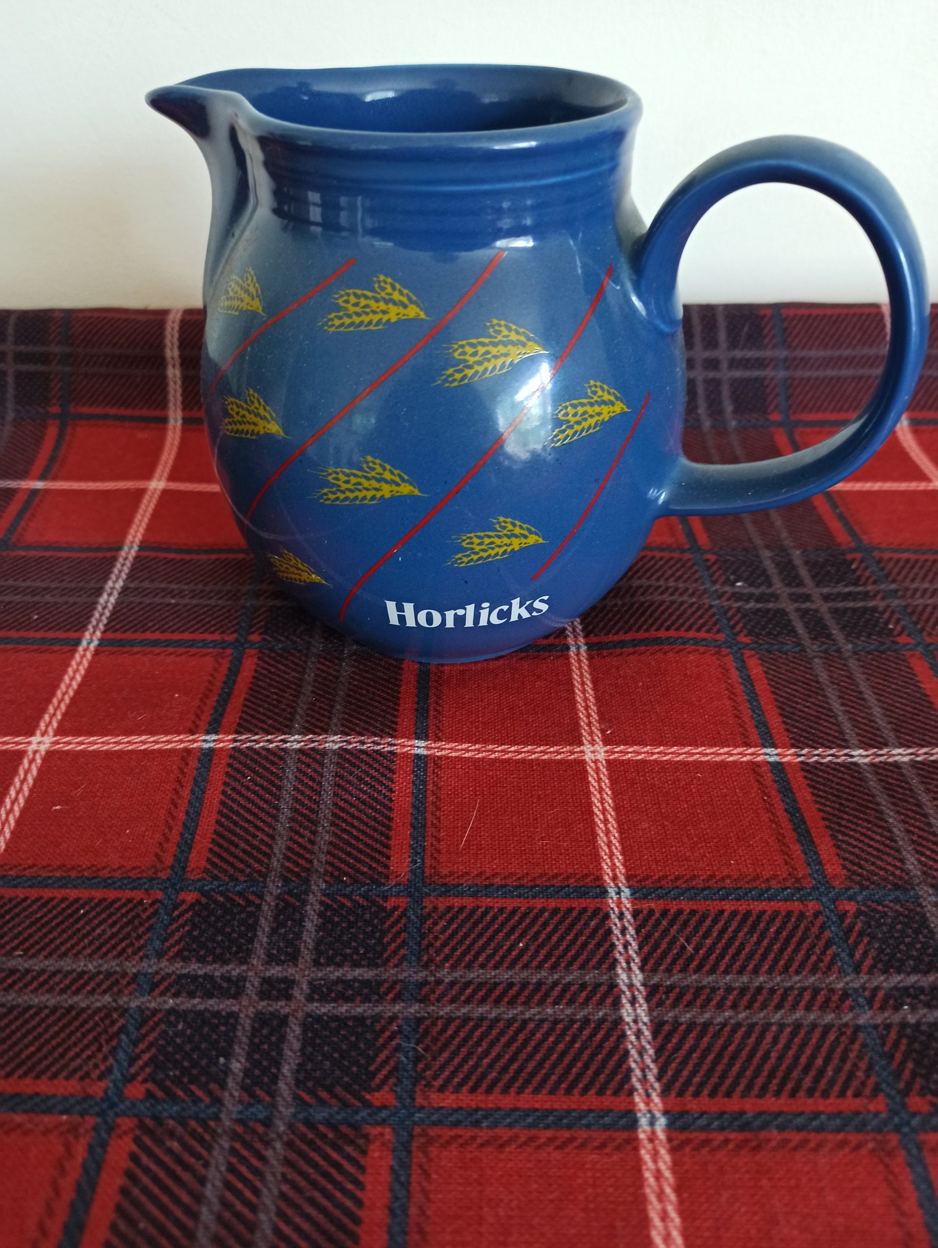 Retro Blue Horlicks Milk Jug Made By Churchill, England. Very Good Condition. 1970s. - Image 2