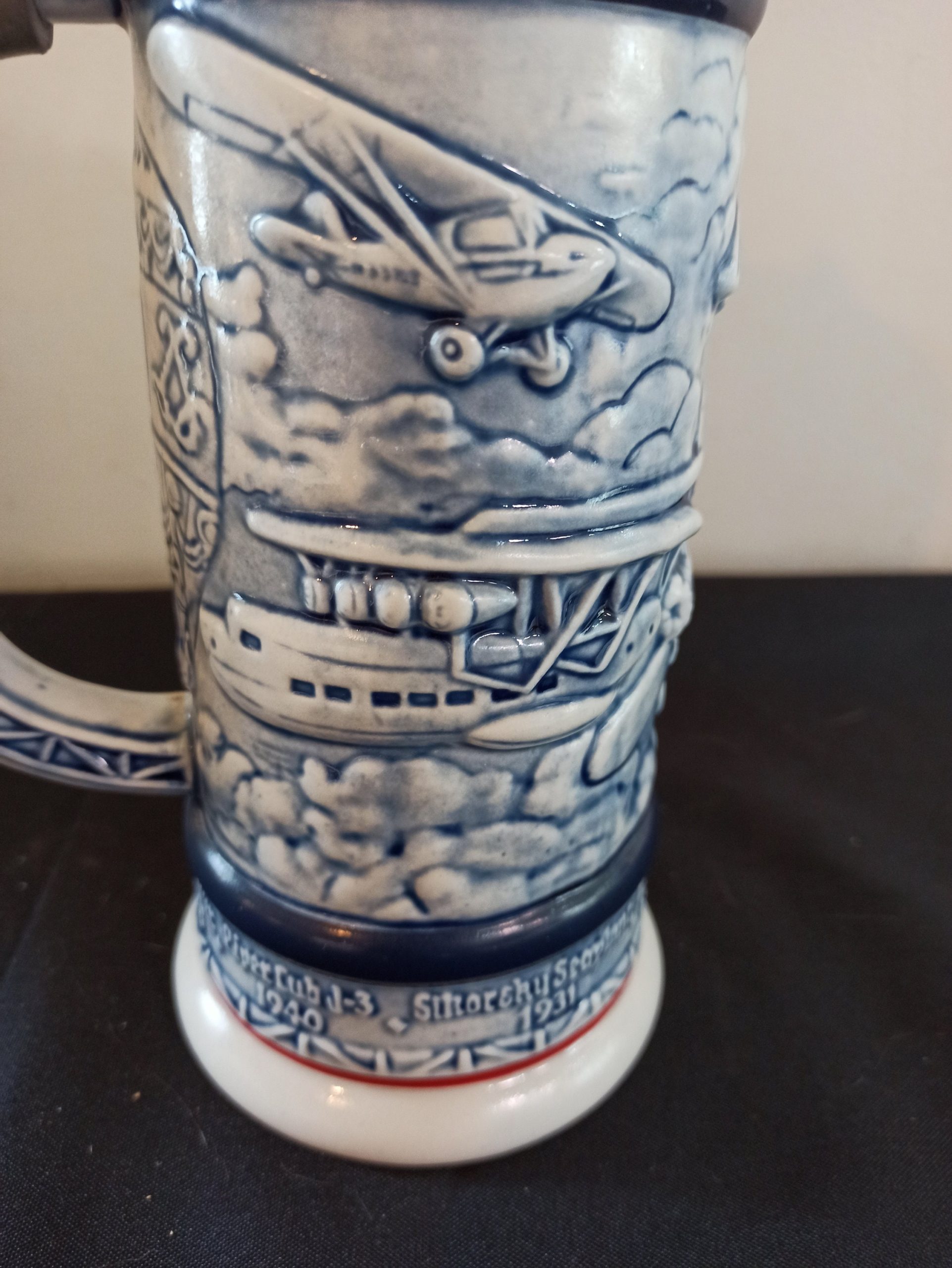 Vintage, Collectors 1981 Avon Beer Stein. Very Good Condition. Commemorating Aviation. - Image 9