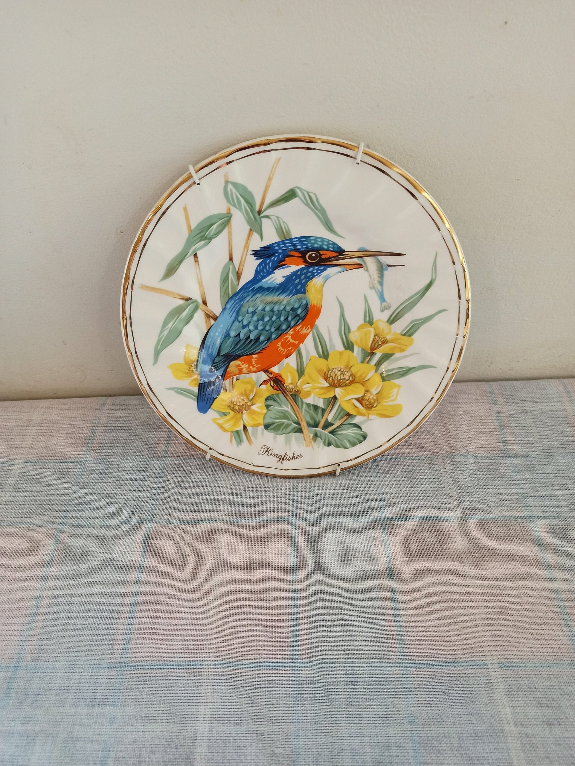 Vintage Kingfisher Wall Plate By Churchills of England. Very Good Condition.