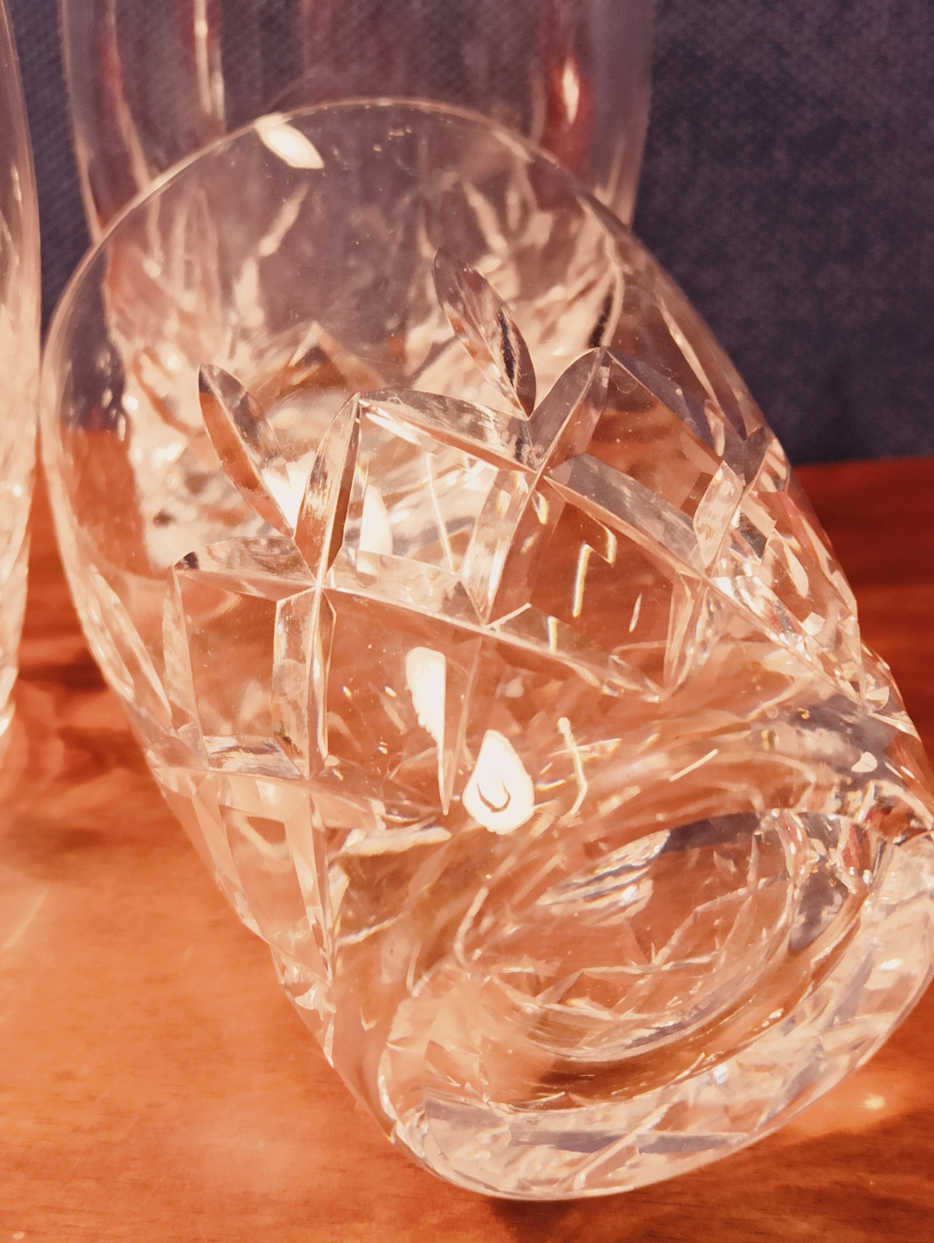 Three Vintage Crystal Whiskey Tumblers. Very Good Condition. - Image 5