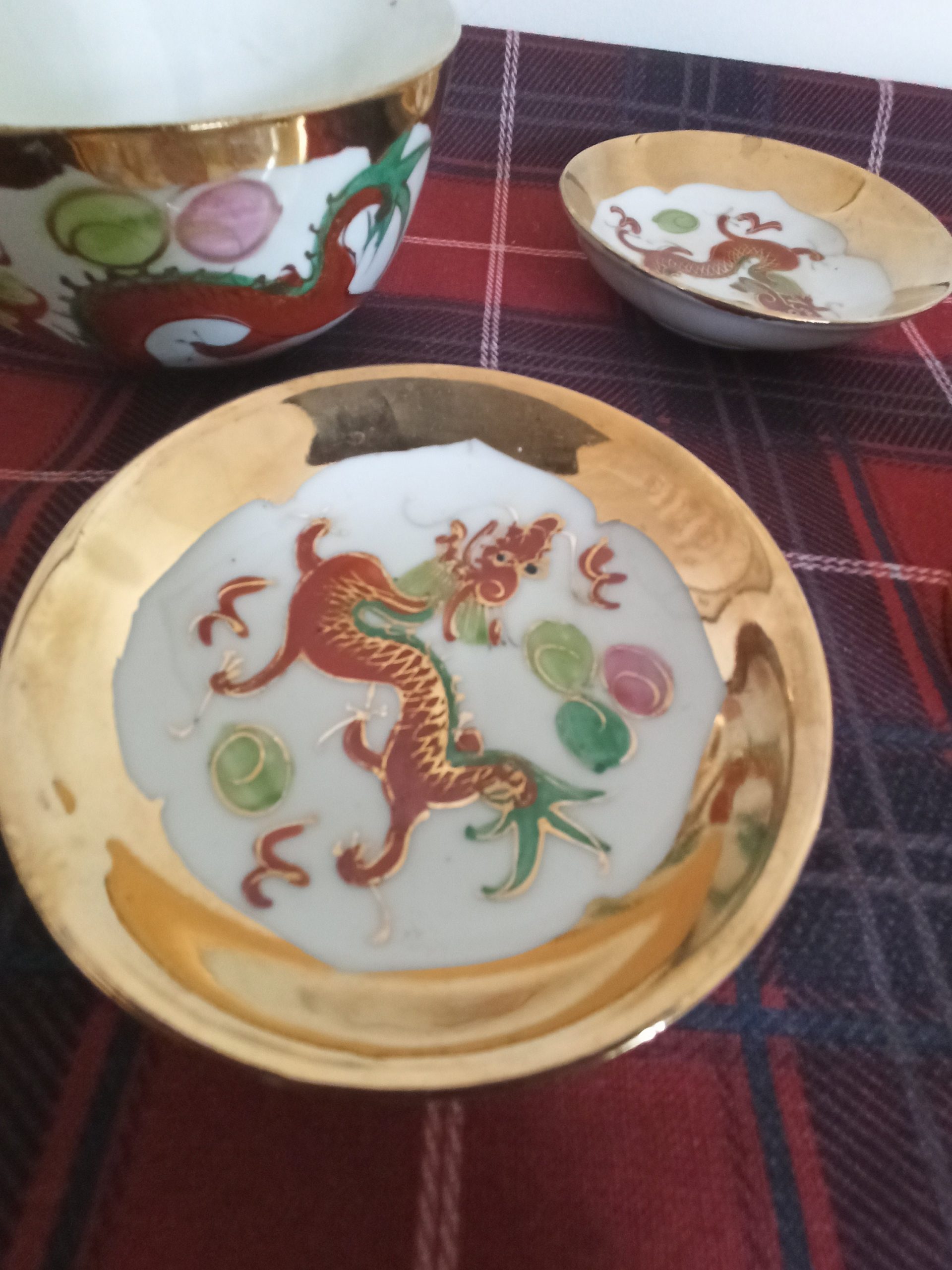 Collection of Japanese Wares. Rice Bowls, Finger Bowls, Rice Spoons. 11 Pieces. - Image 7