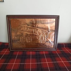 Handmade Copper Picture In Frame.