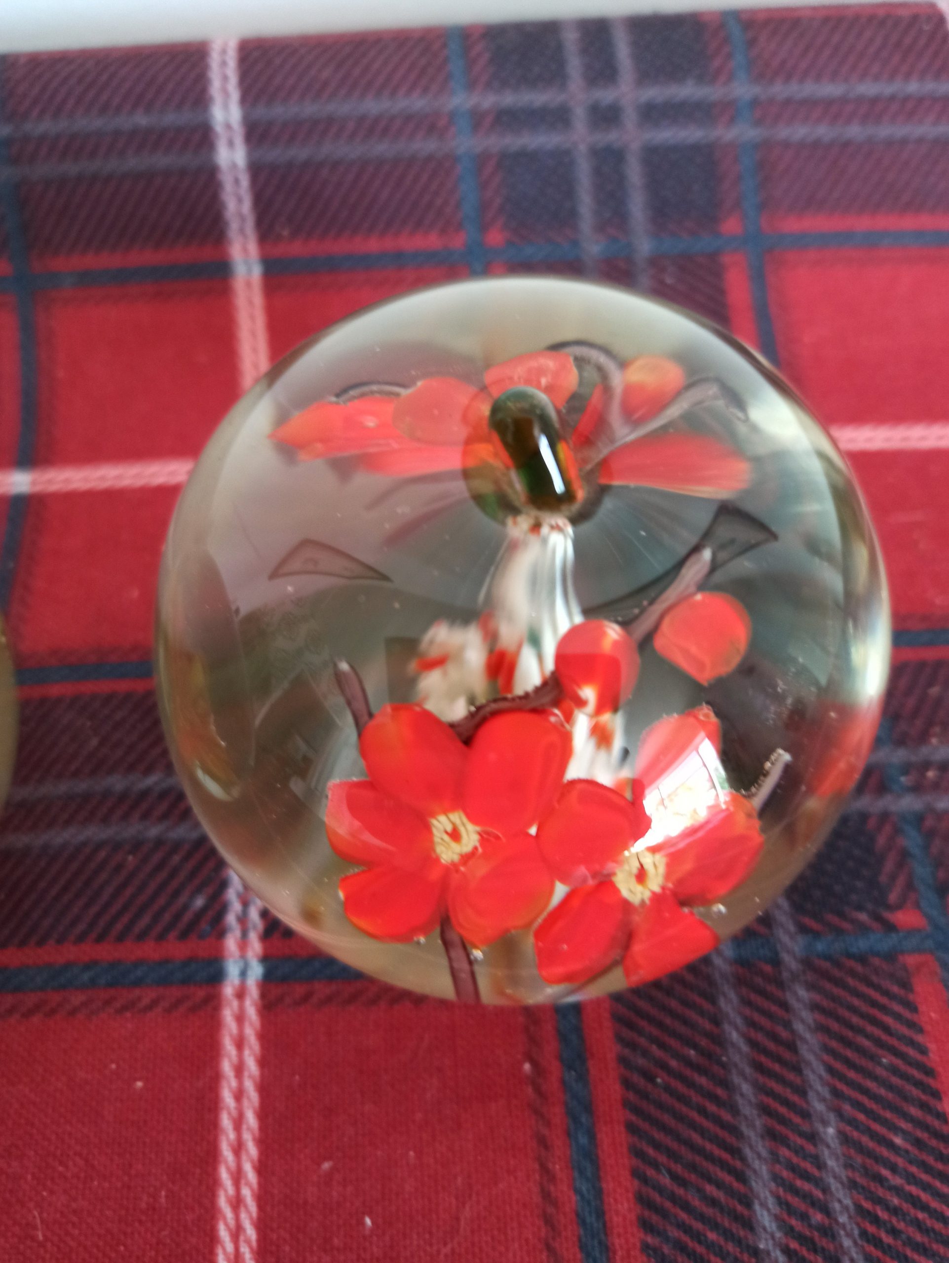 Pair of Orange Paperweights. Very Good Condition. - Image 4