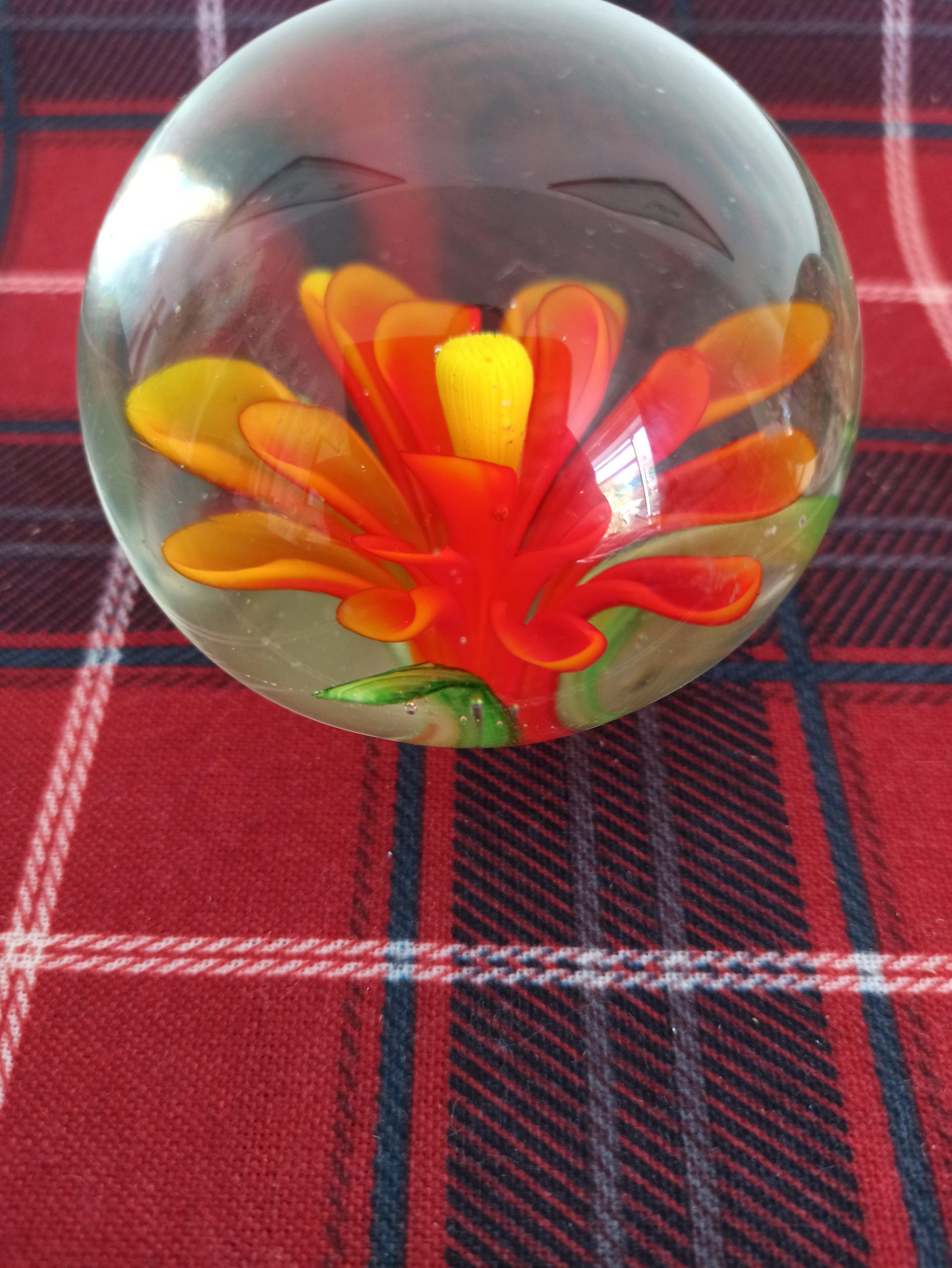 Pair of Orange Paperweights. Very Good Condition. - Image 6