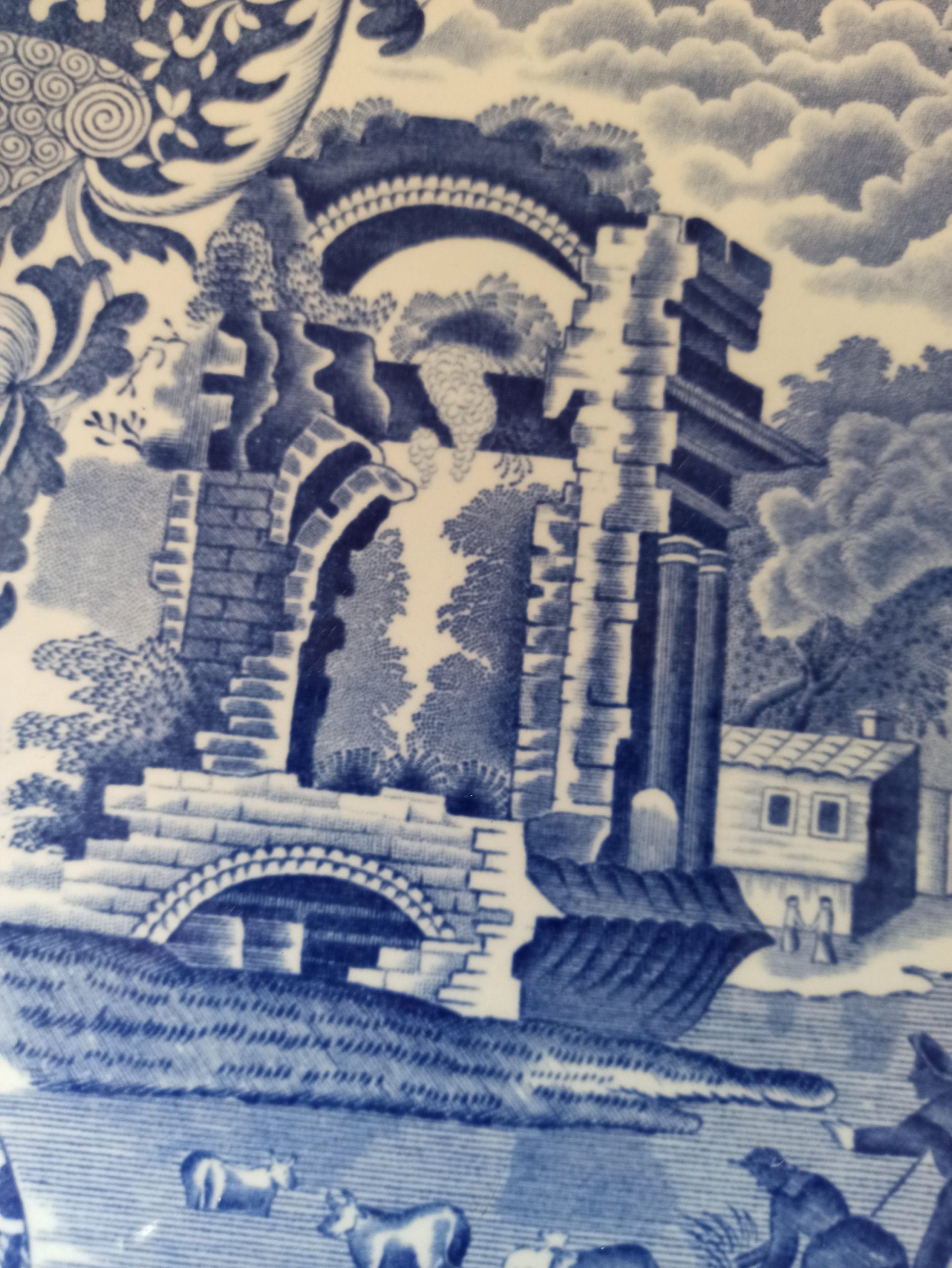 Vintage Italian Spode Charger. Blue And White. Very Good Condition. - Image 4