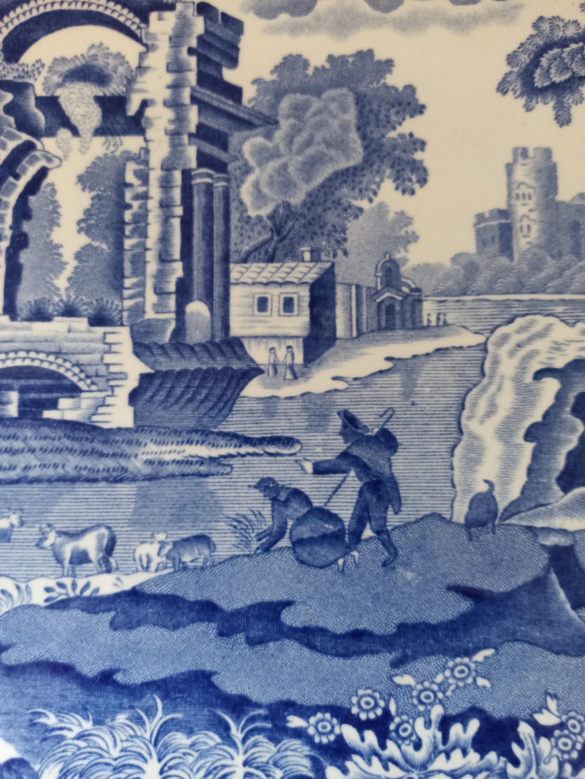 Vintage Italian Spode Charger. Blue And White. Very Good Condition. - Image 5