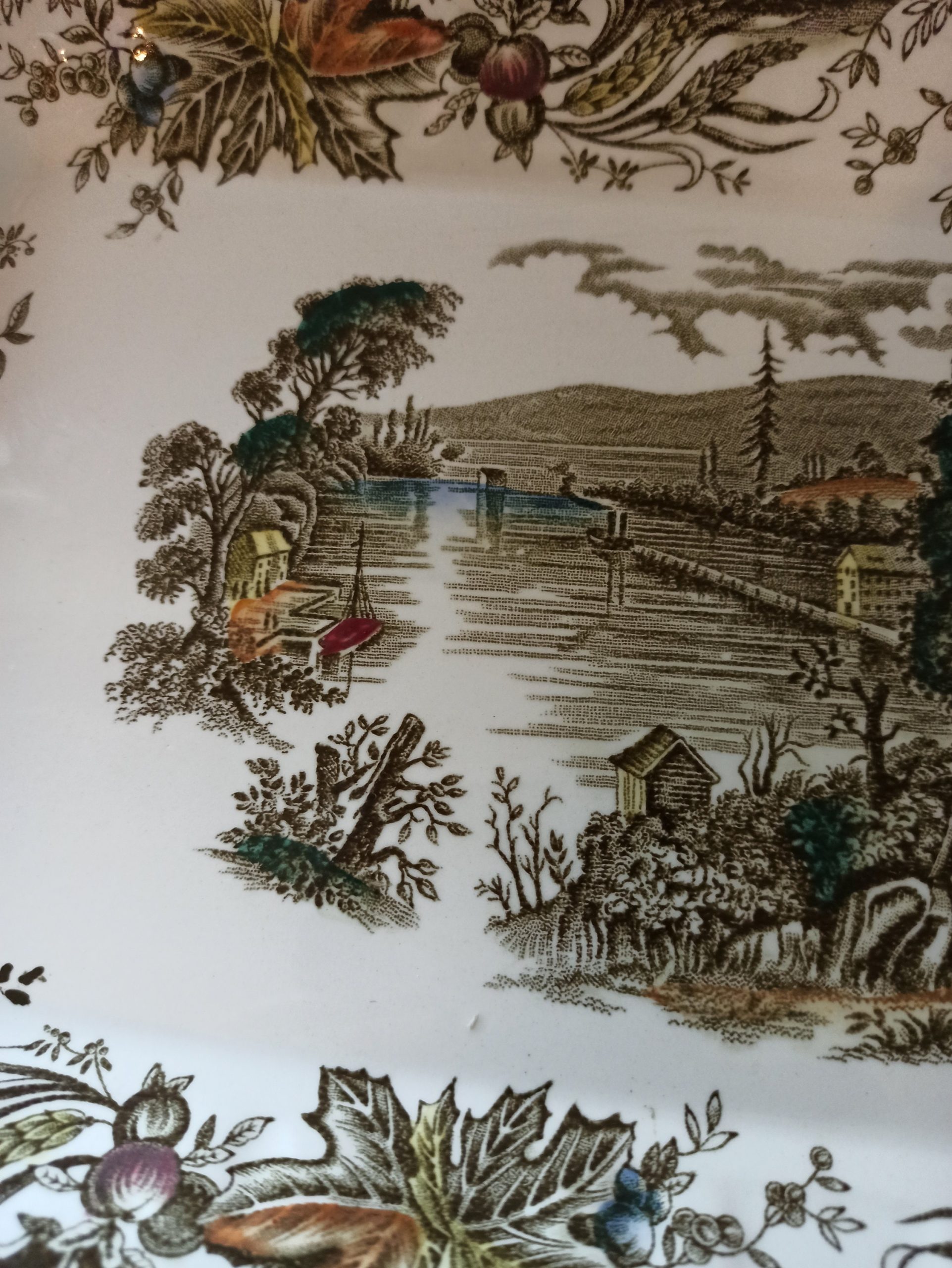 Ridgeway Decorative Sandwich / Cake Serving Plate. Excellent Condition. Hallowell Bay of Quinte. - Image 4