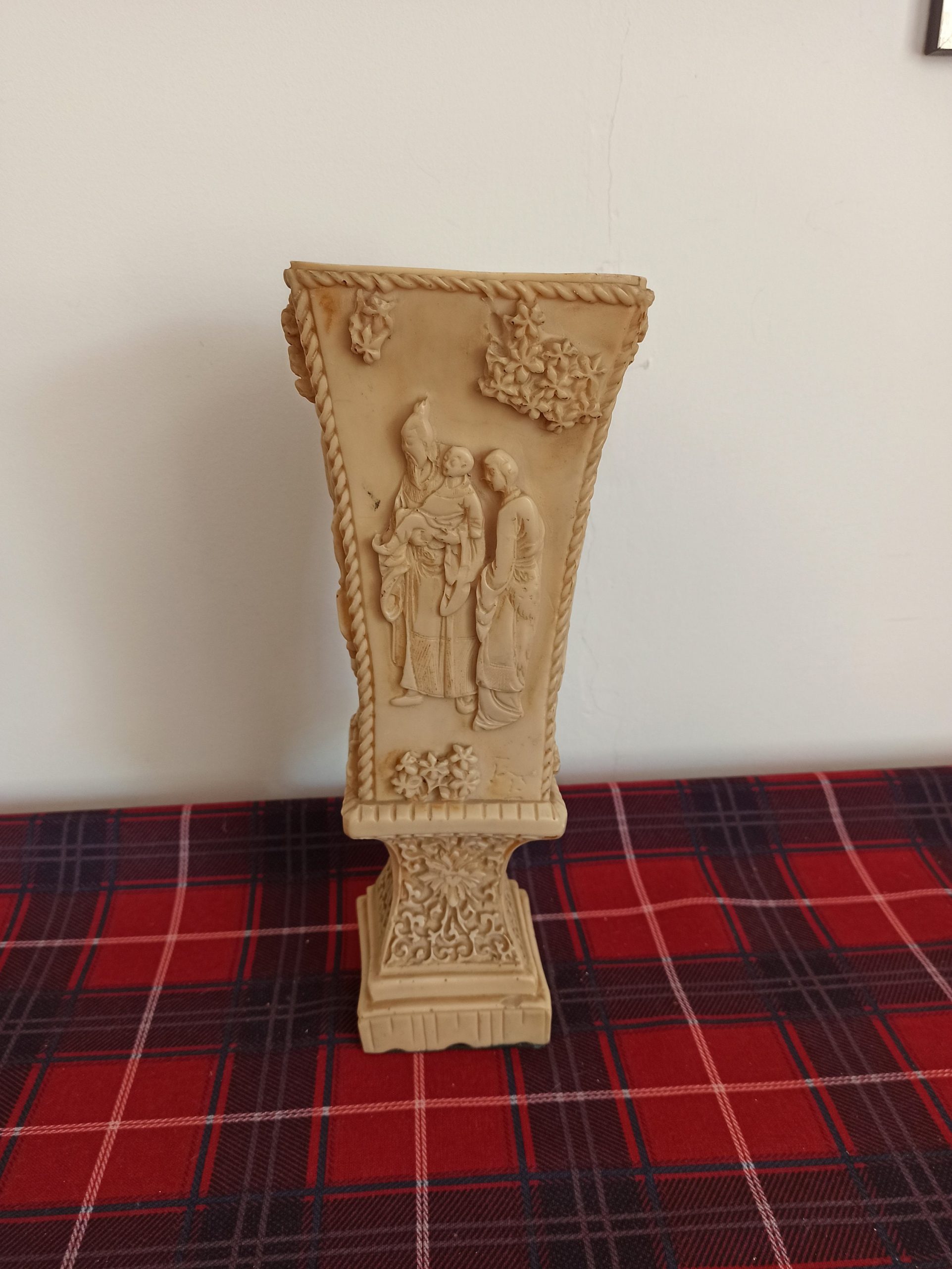 Antique Japanese Resin Vase. Signed. - Image 2
