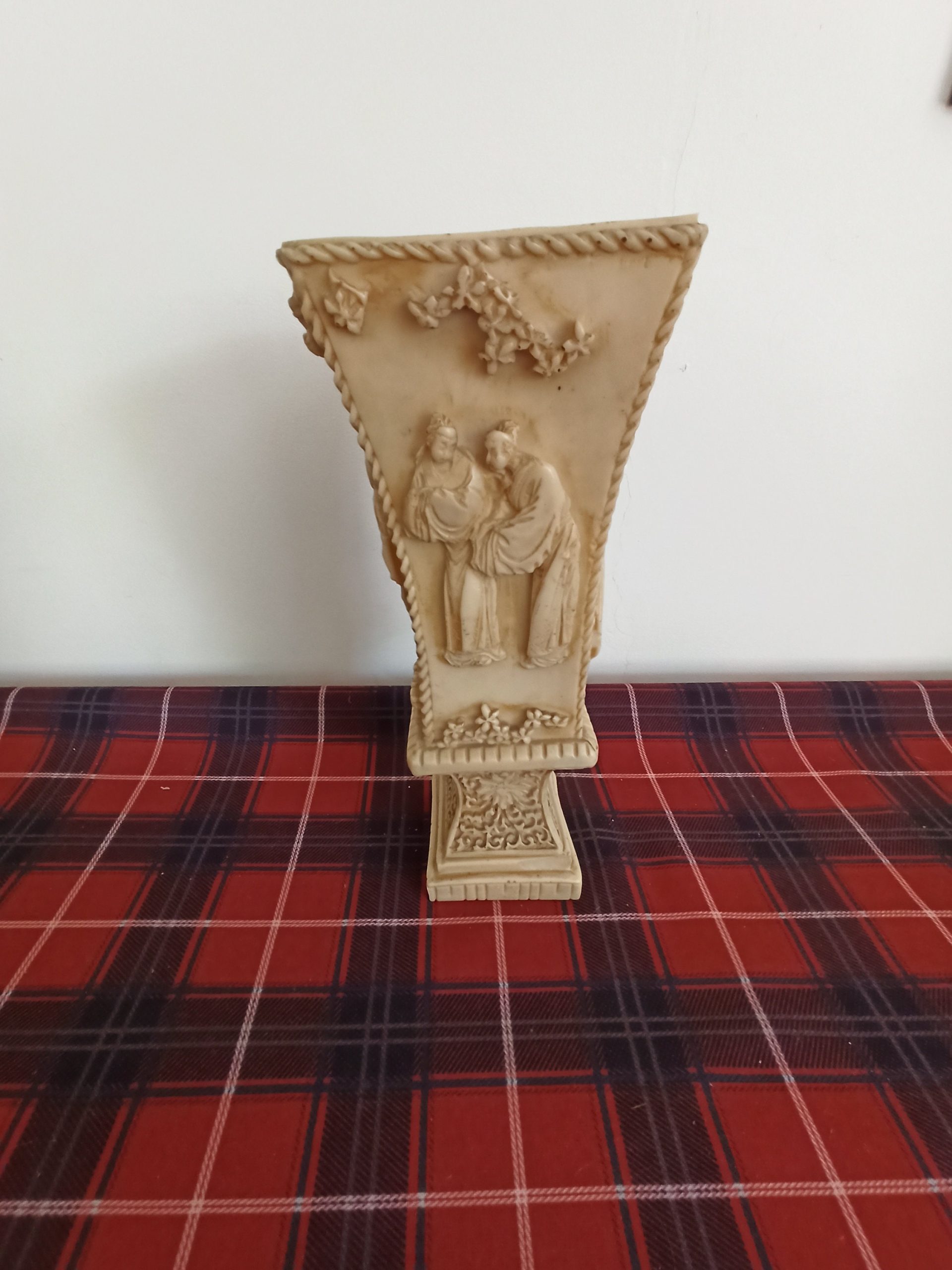 Antique Japanese Resin Vase. Signed. - Image 5