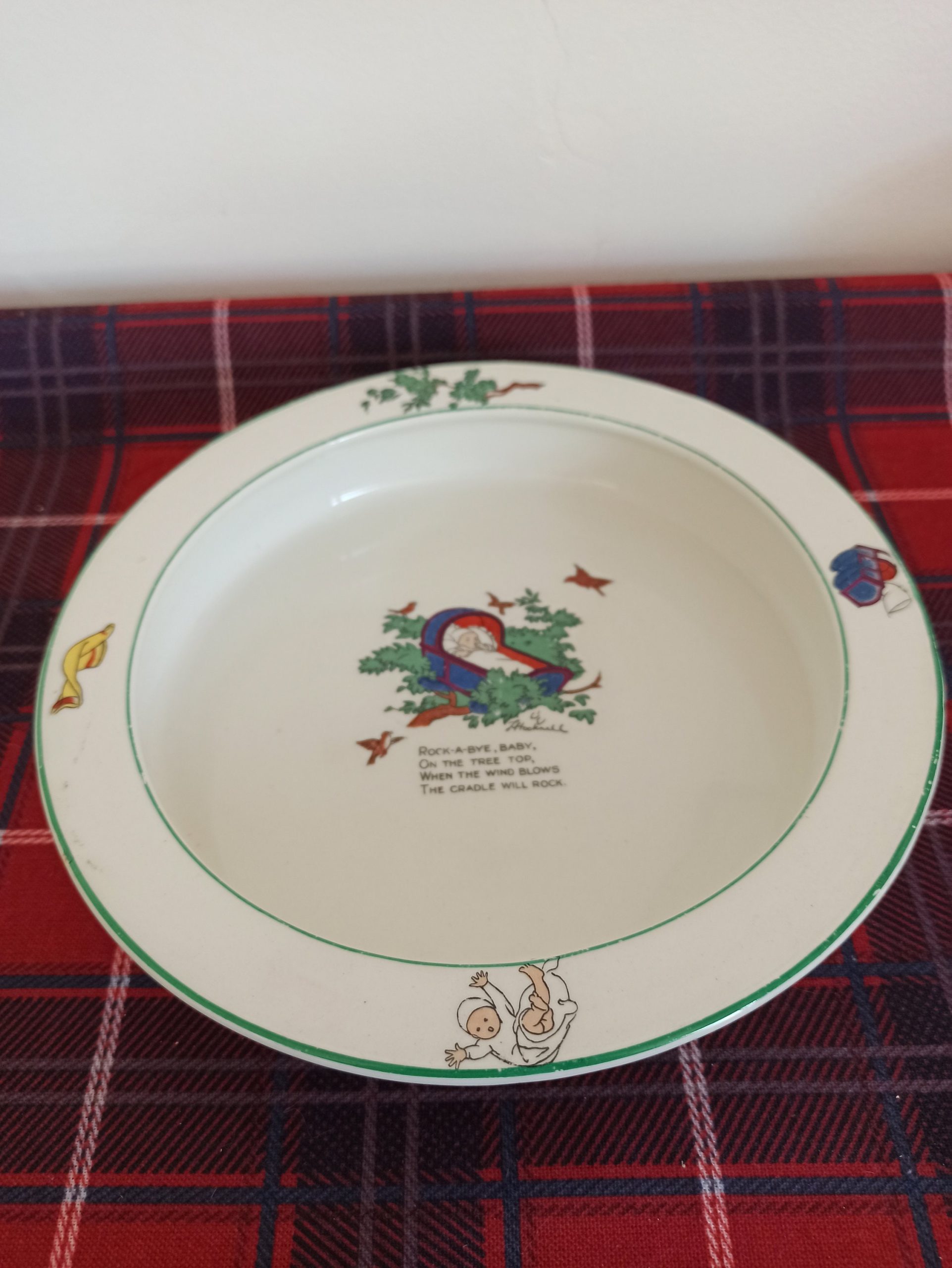 John Maddock & Sons, Rock A Bye Baby Feeding Bowl. 1880 - 1896. Very Good Condition. - Image 2