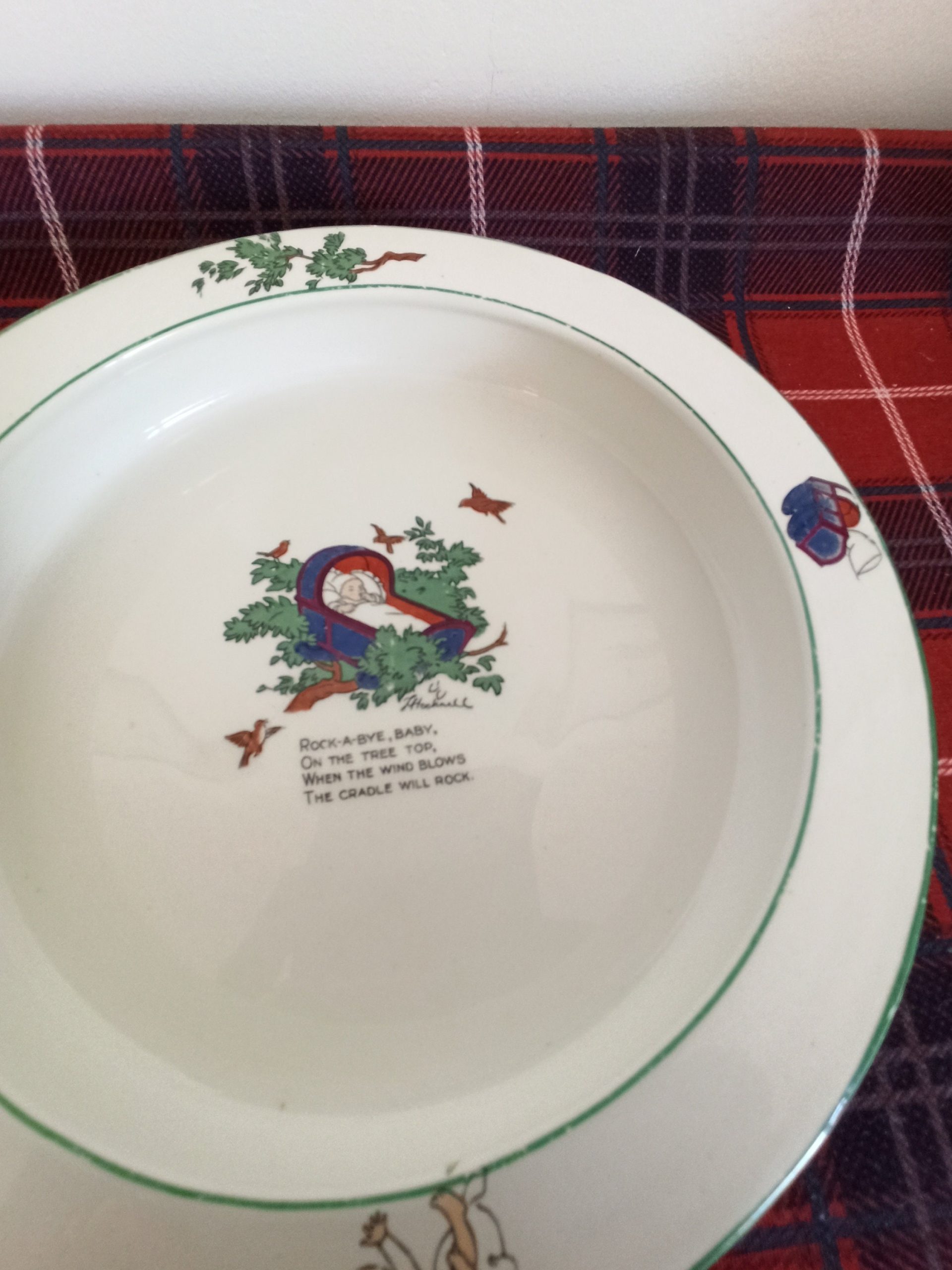 John Maddock & Sons, Rock A Bye Baby Feeding Bowl. 1880 - 1896. Very Good Condition. - Image 8