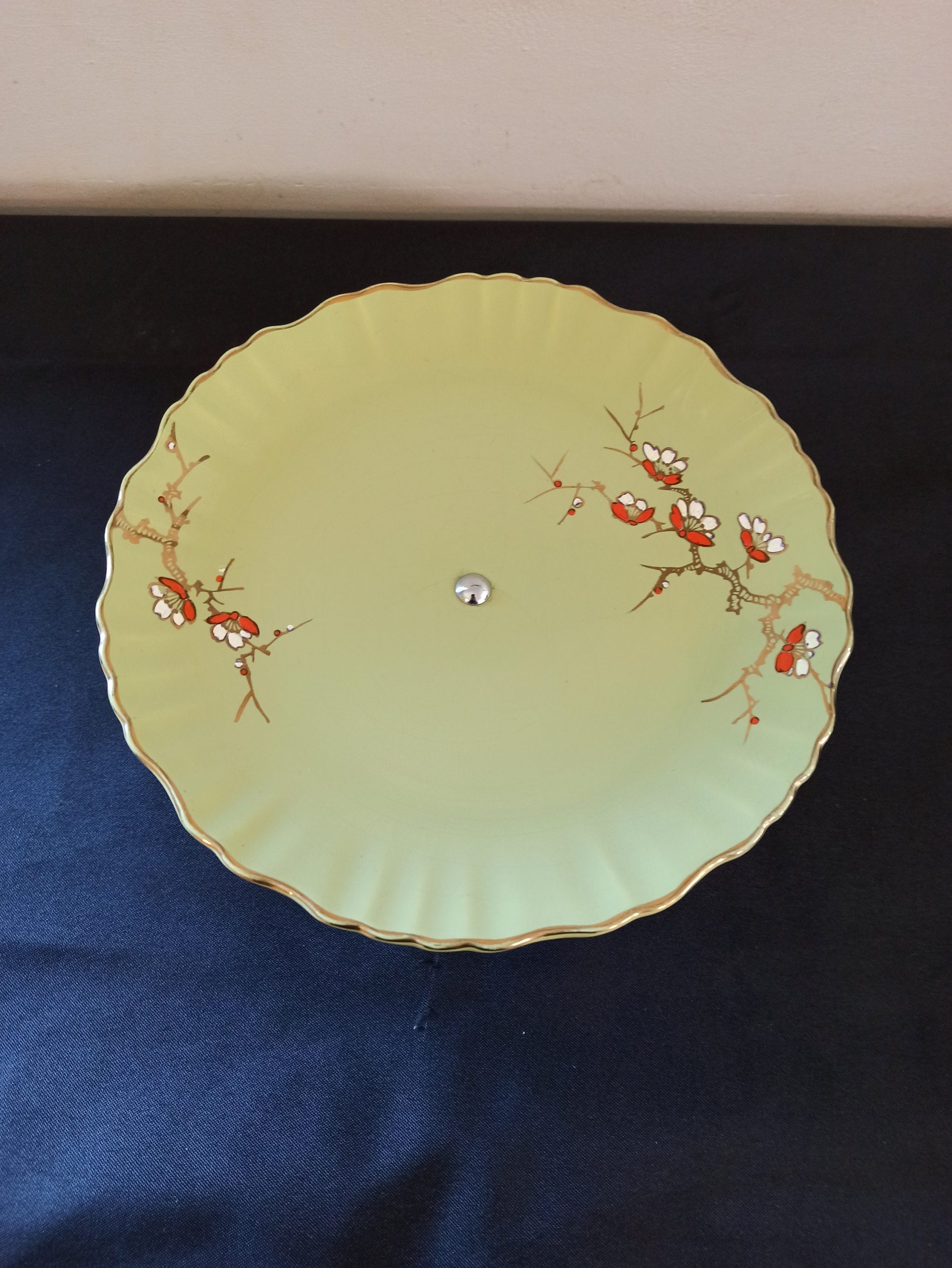 James Kent, Old Foley Decorative Pedestal Cake Stand. Hand Painted. - Image 2