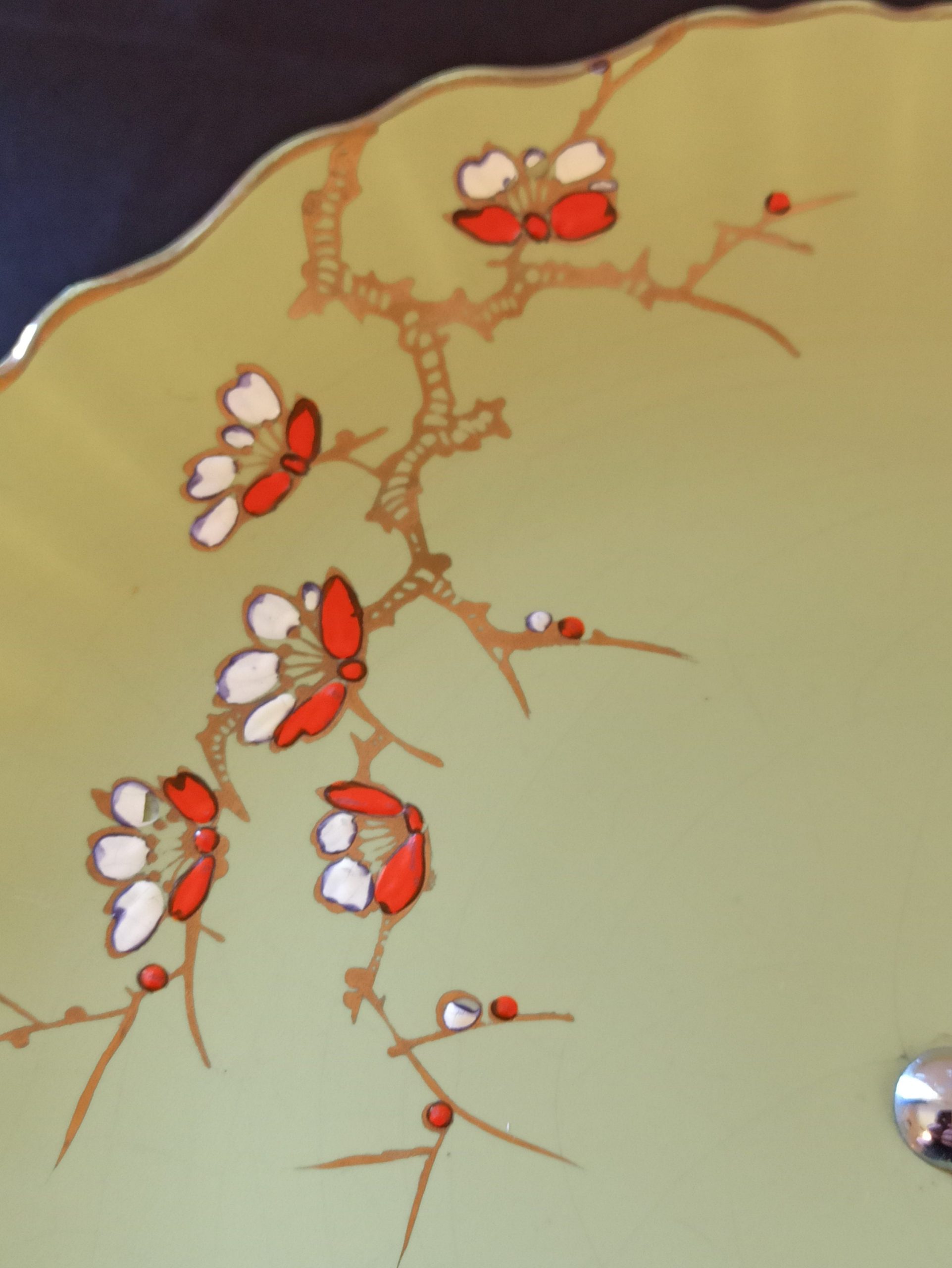 James Kent, Old Foley Decorative Pedestal Cake Stand. Hand Painted. - Image 9
