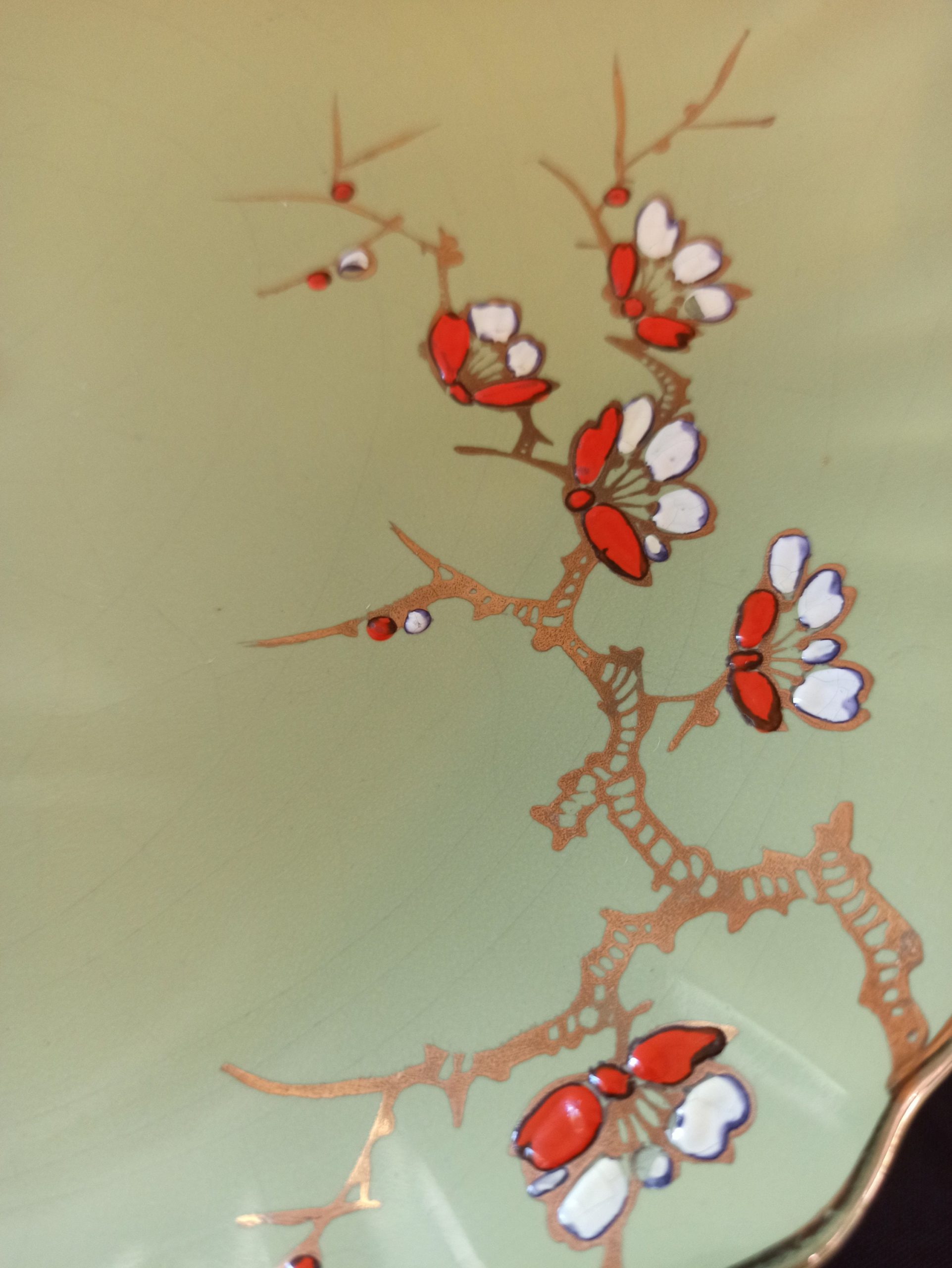 James Kent, Old Foley Decorative Pedestal Cake Stand. Hand Painted. - Image 4
