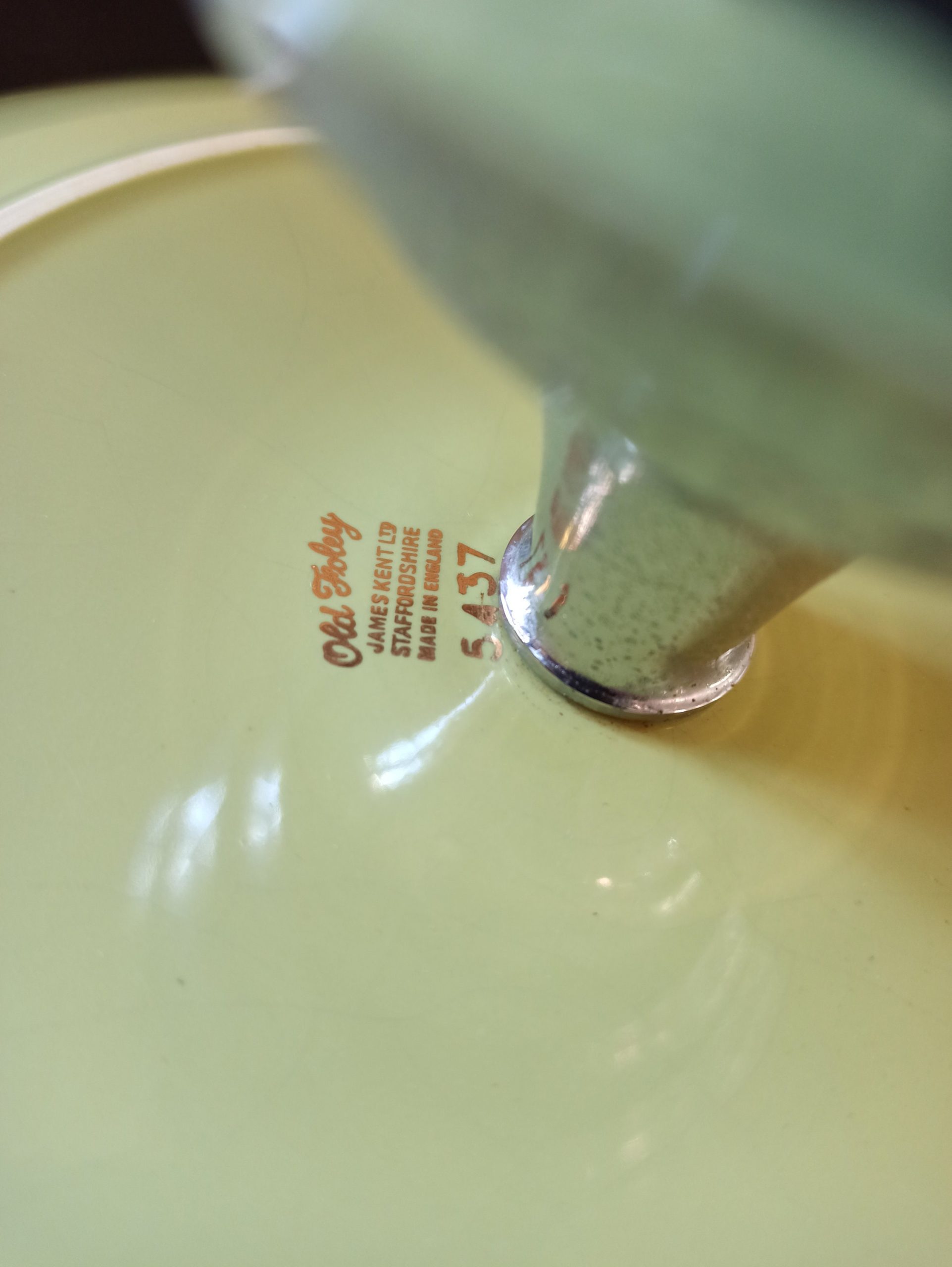 James Kent, Old Foley Decorative Pedestal Cake Stand. Hand Painted. - Image 8