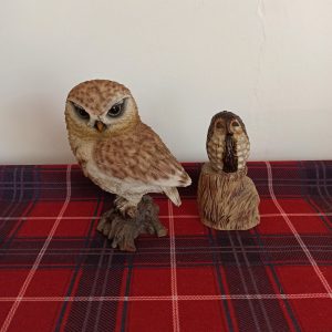 Two Vintage Ornamental Barn Owls. Very Good Condition.