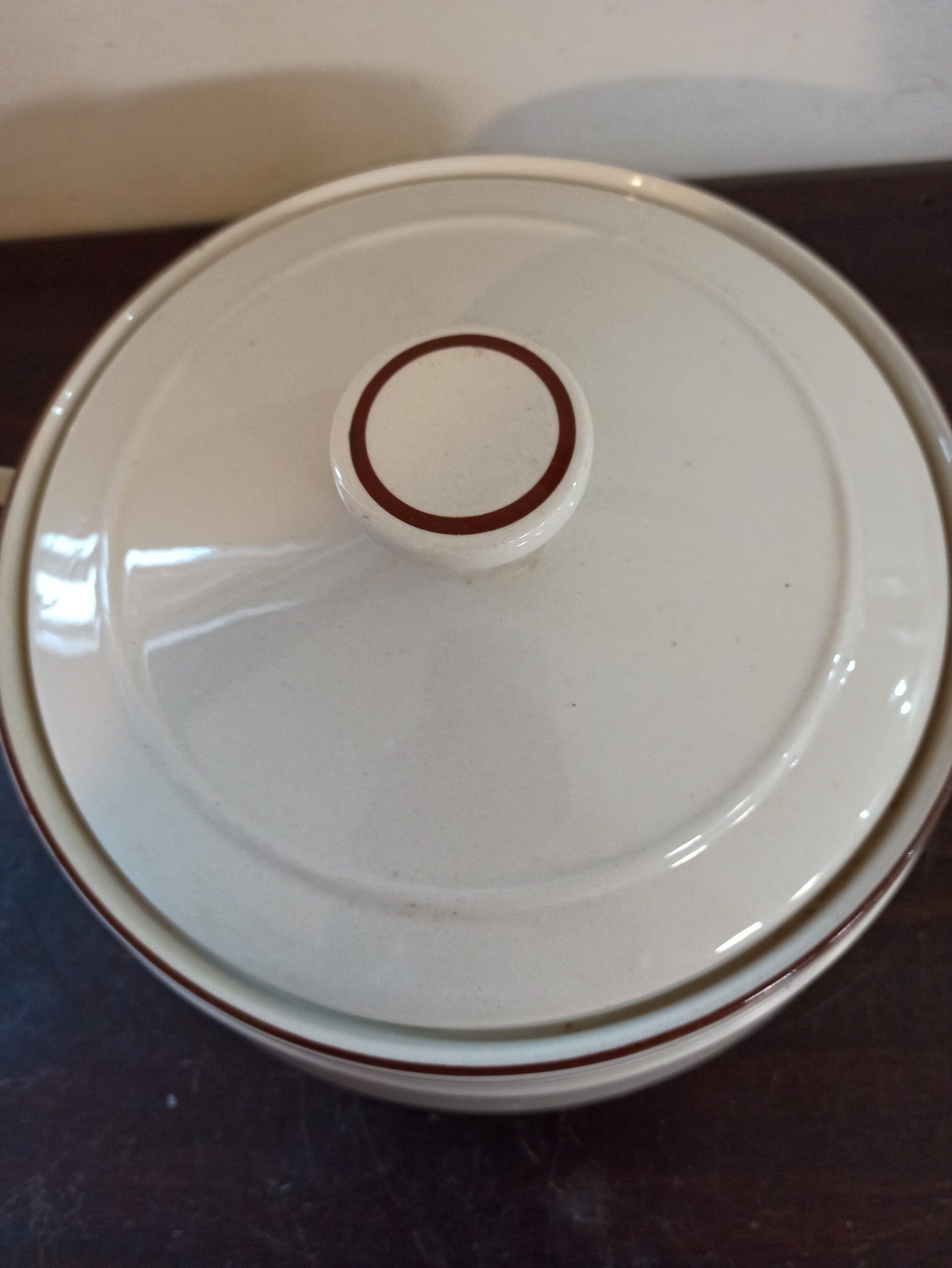 Vintage Lidded Vegetable Tureen. Made in Japan. 'Elegance' Collection. Bavarian Brown Pattern. - Image 2