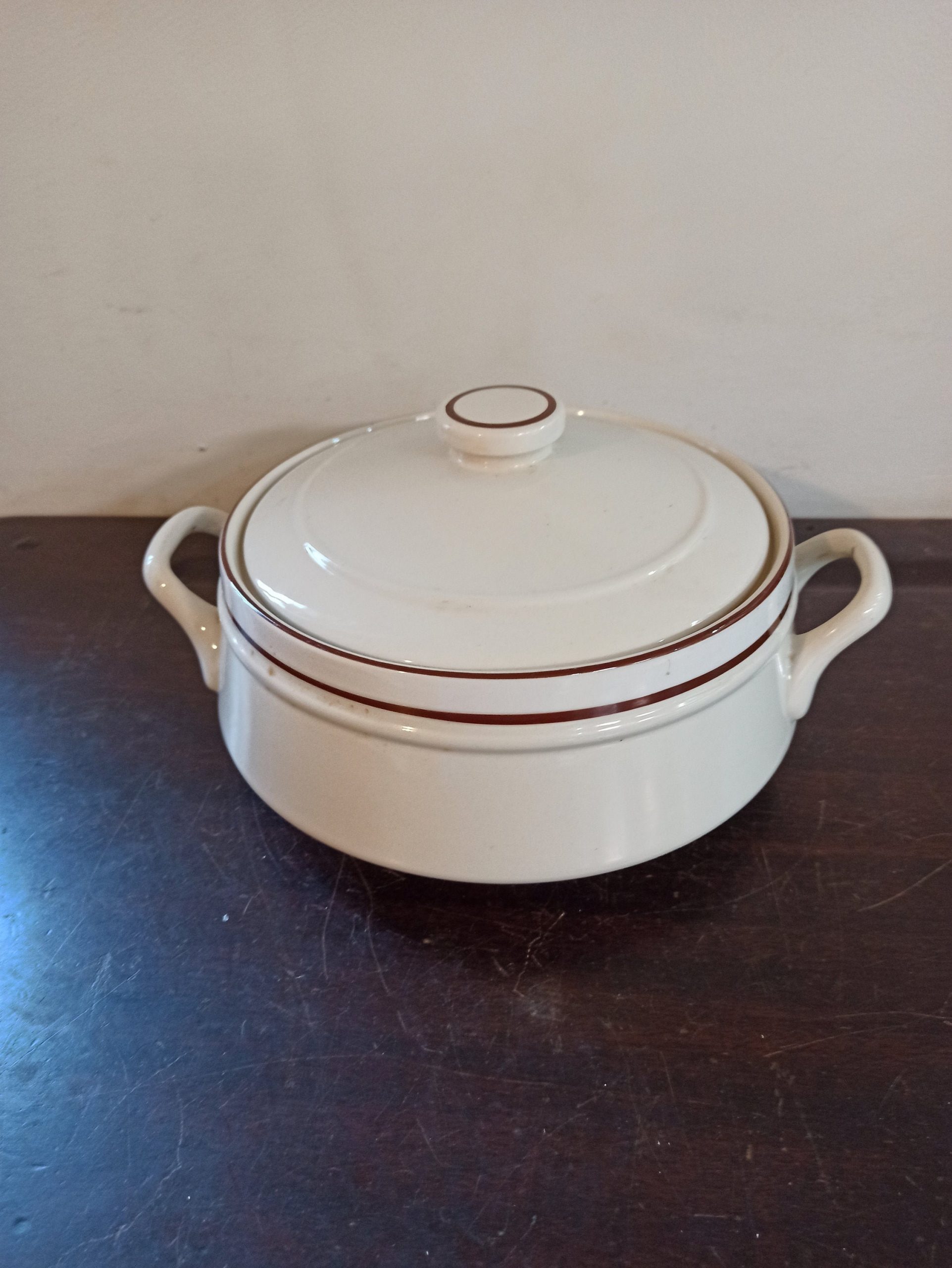 Vintage Lidded Vegetable Tureen. Made in Japan. 'Elegance' Collection. Bavarian Brown Pattern.