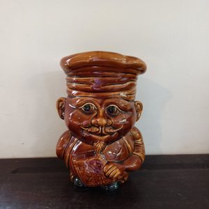 Vintage Treacle Glazed Biscuit Barrel / Cookie Jar. Very Good Condition.