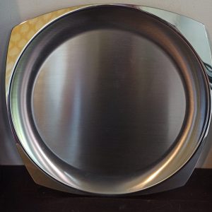Tudor Knight Stainless Steel Tray. Excellent Condition. In Original Box. 1960s - 1970s.