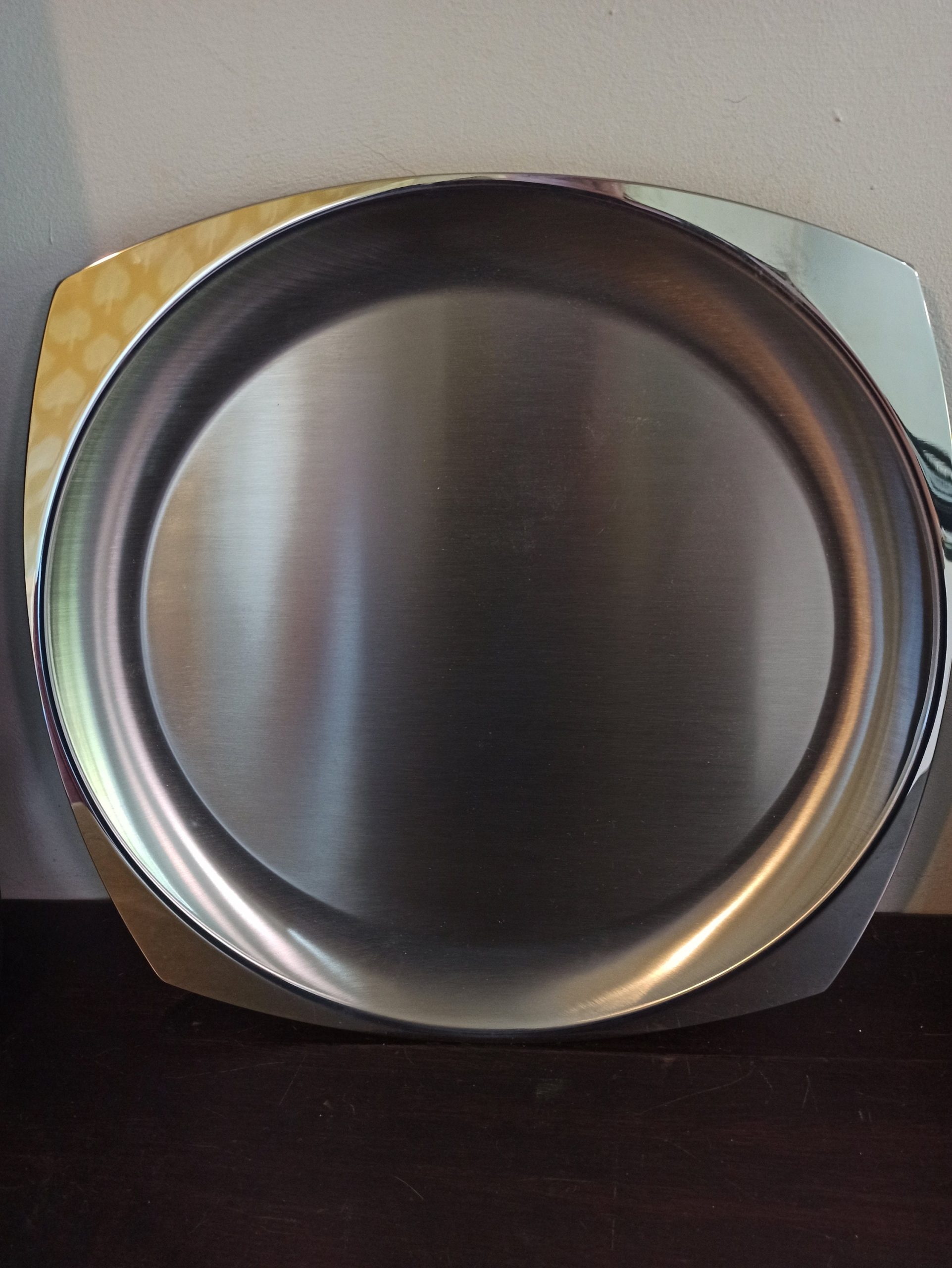 Tudor Knight Stainless Steel Tray. Excellent Condition. In Original Box. 1960s - 1970s.