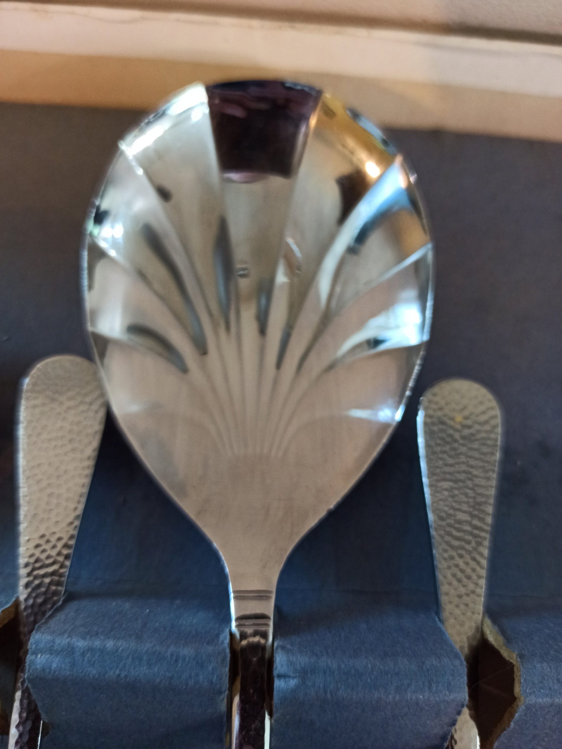 1950s Set of 6 Dessert Spoon And 1 Serving Spoon. Unused. Very Good condition. - Image 6