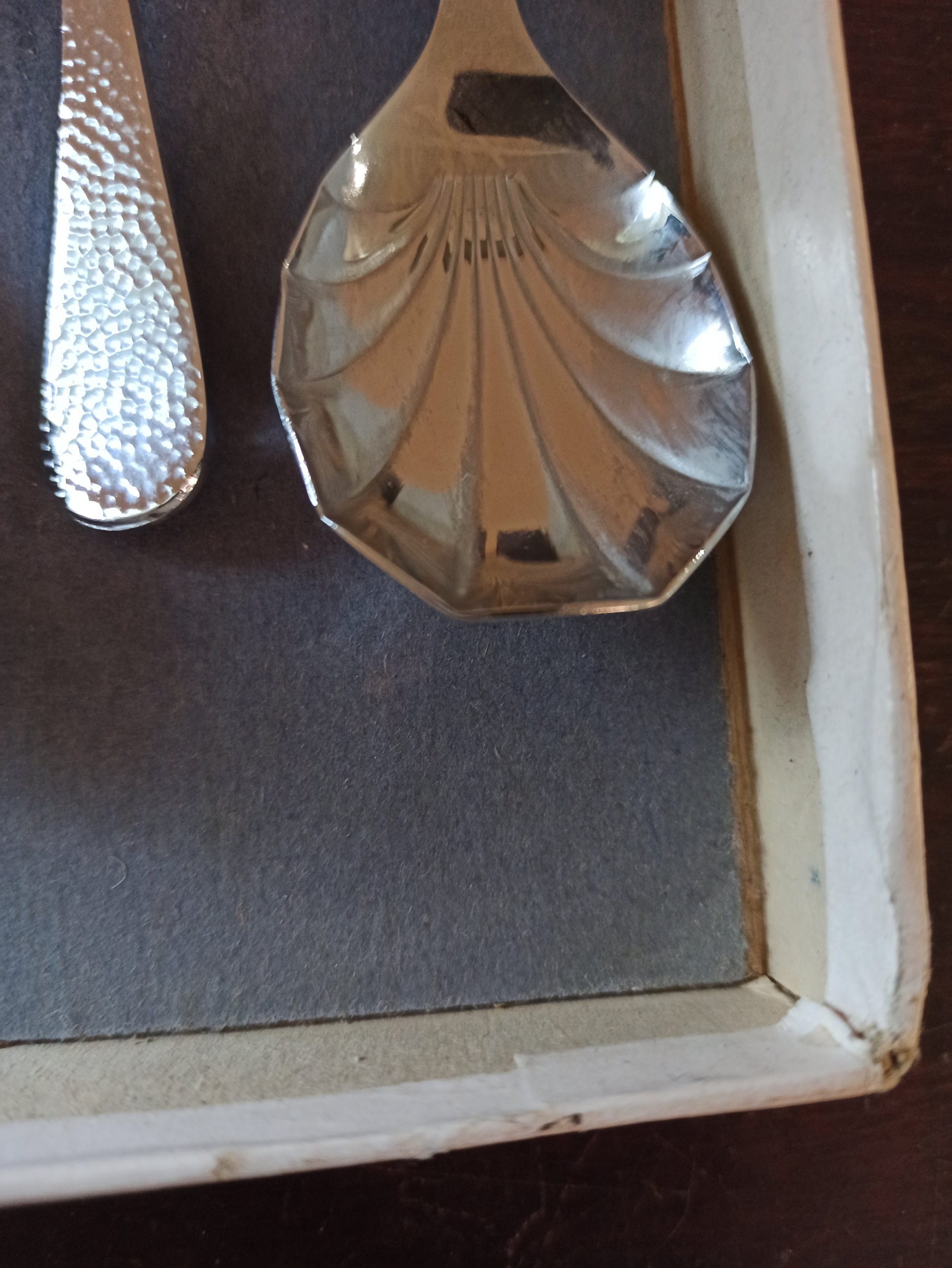 1950s Set of 6 Dessert Spoon And 1 Serving Spoon. Unused. Very Good condition. - Image 8