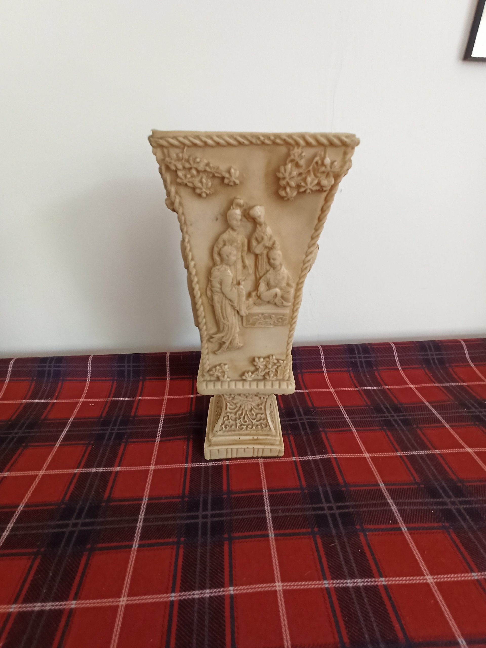 Antique Japanese Resin Vase. Signed. - Image 6