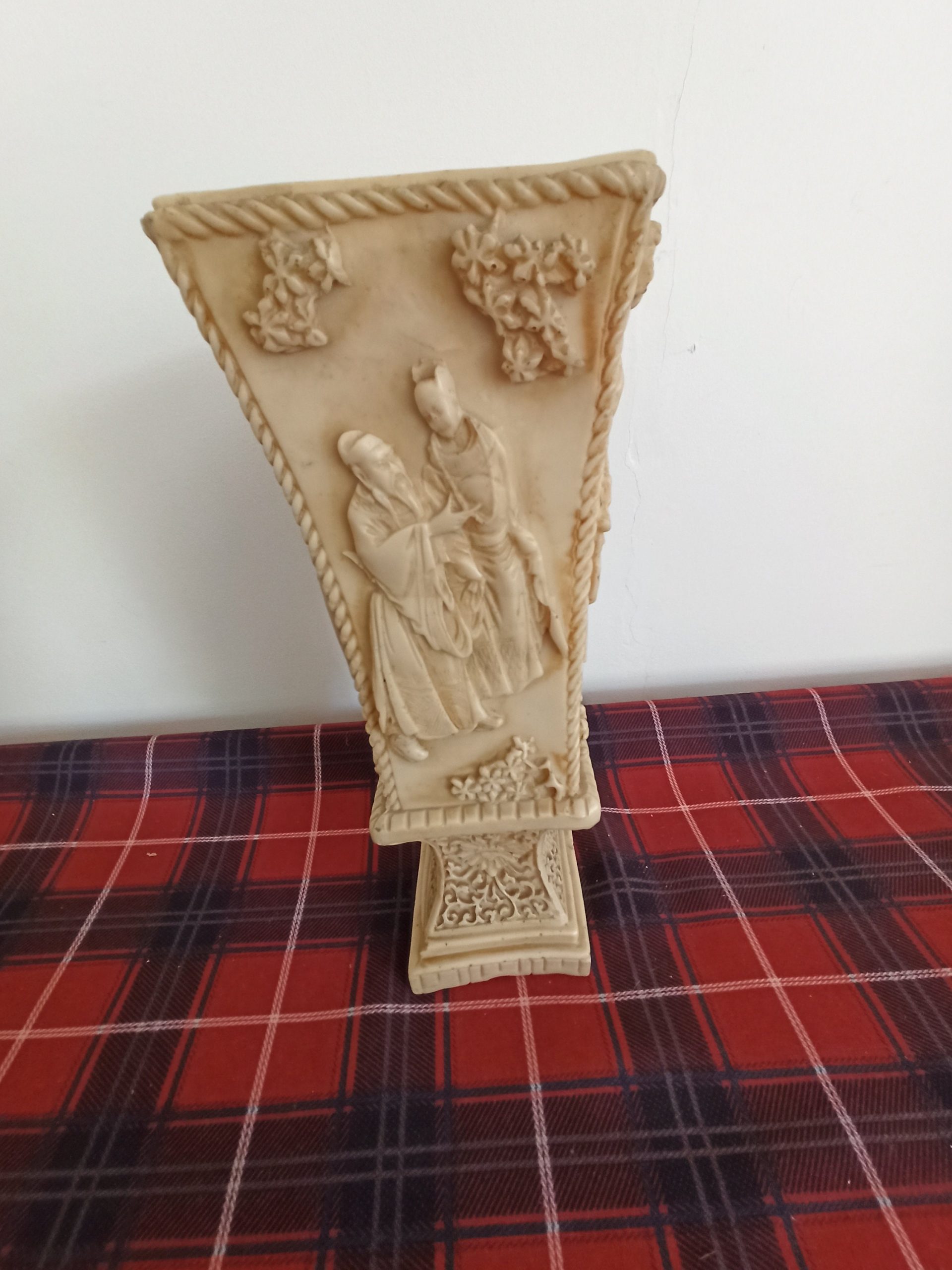 Antique Japanese Resin Vase. Signed. - Image 4