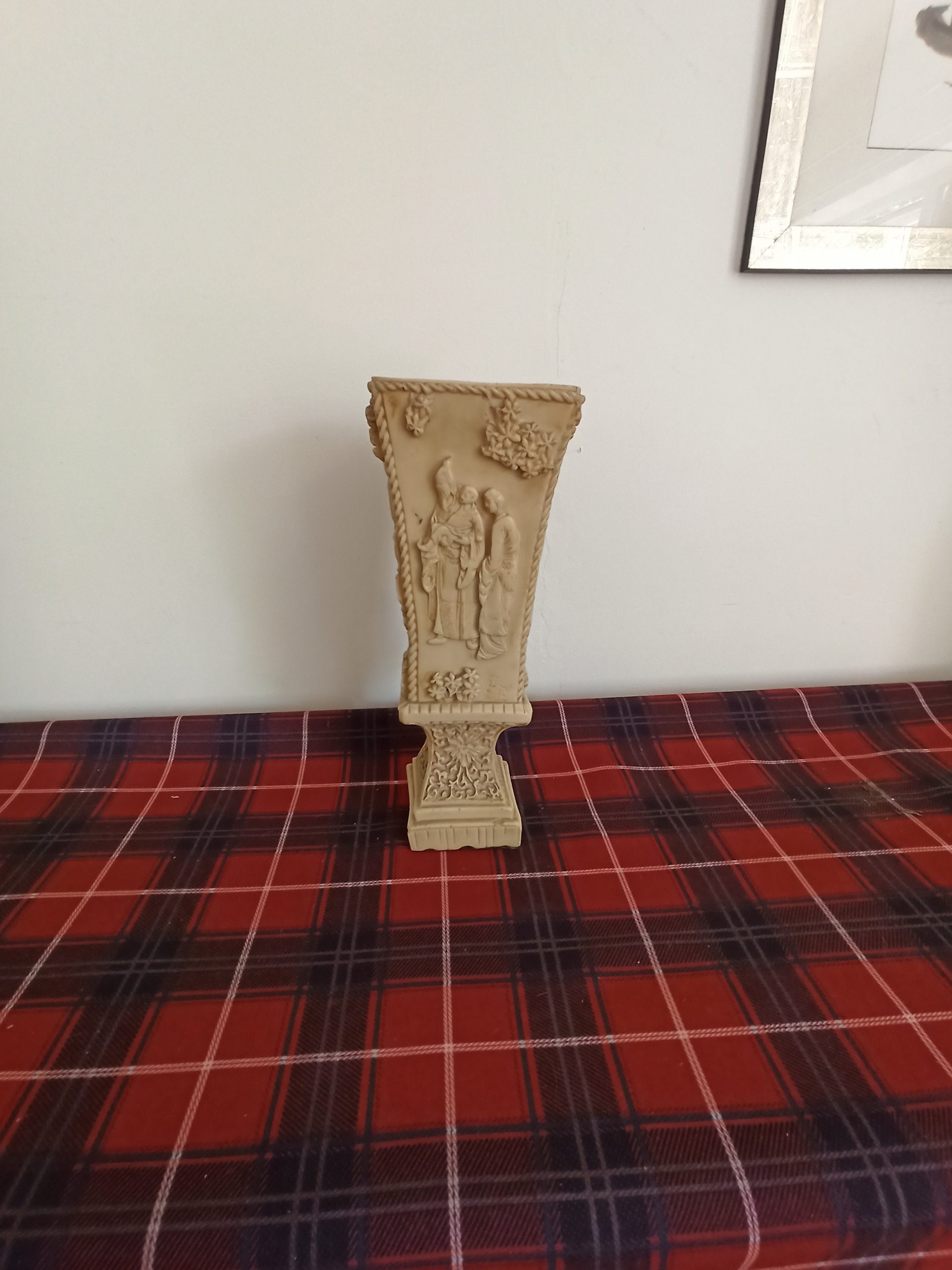 Antique Japanese Resin Vase. Signed.