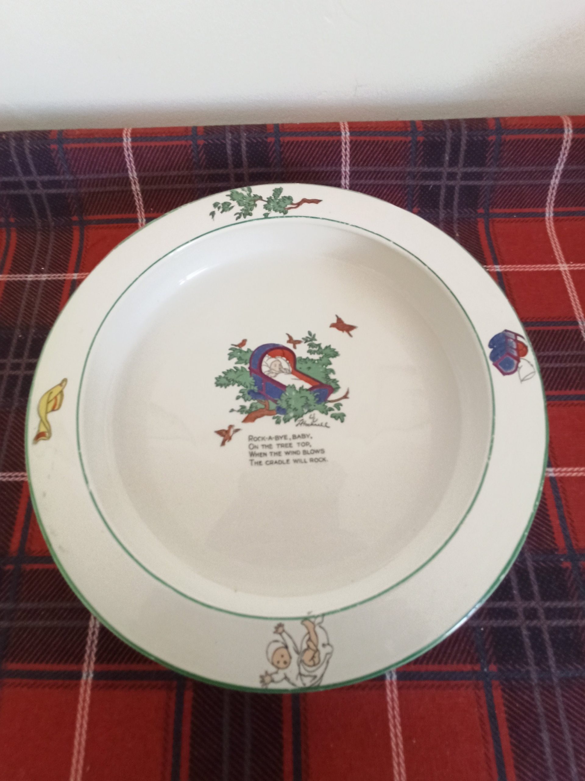 John Maddock & Sons, Rock A Bye Baby Feeding Bowl. 1880 - 1896. Very Good Condition. - Image 4