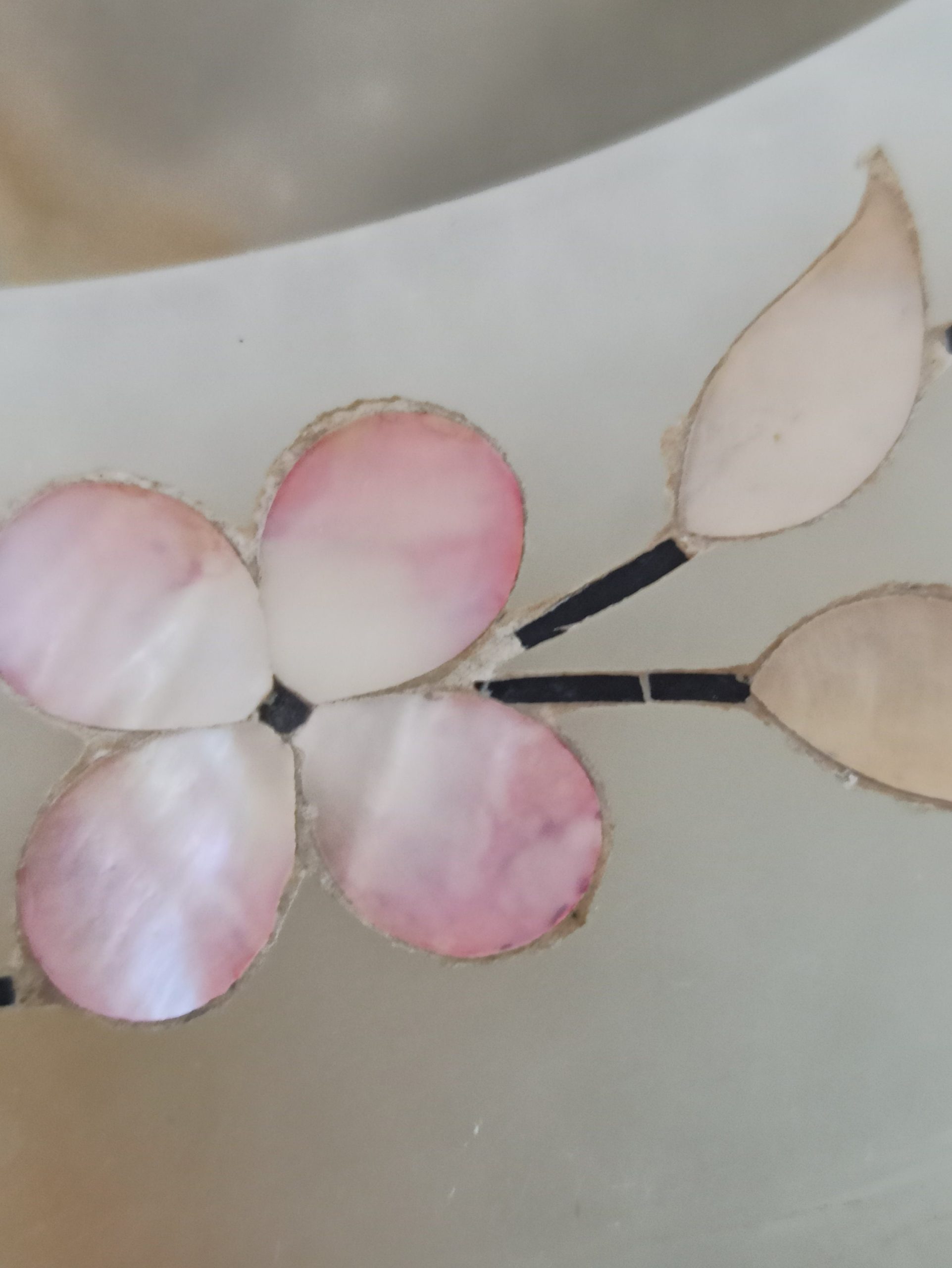 Vintage Onyx Turned Decorative Dish, With Mother of Pearl Inlay Very Good Condition. - Image 6