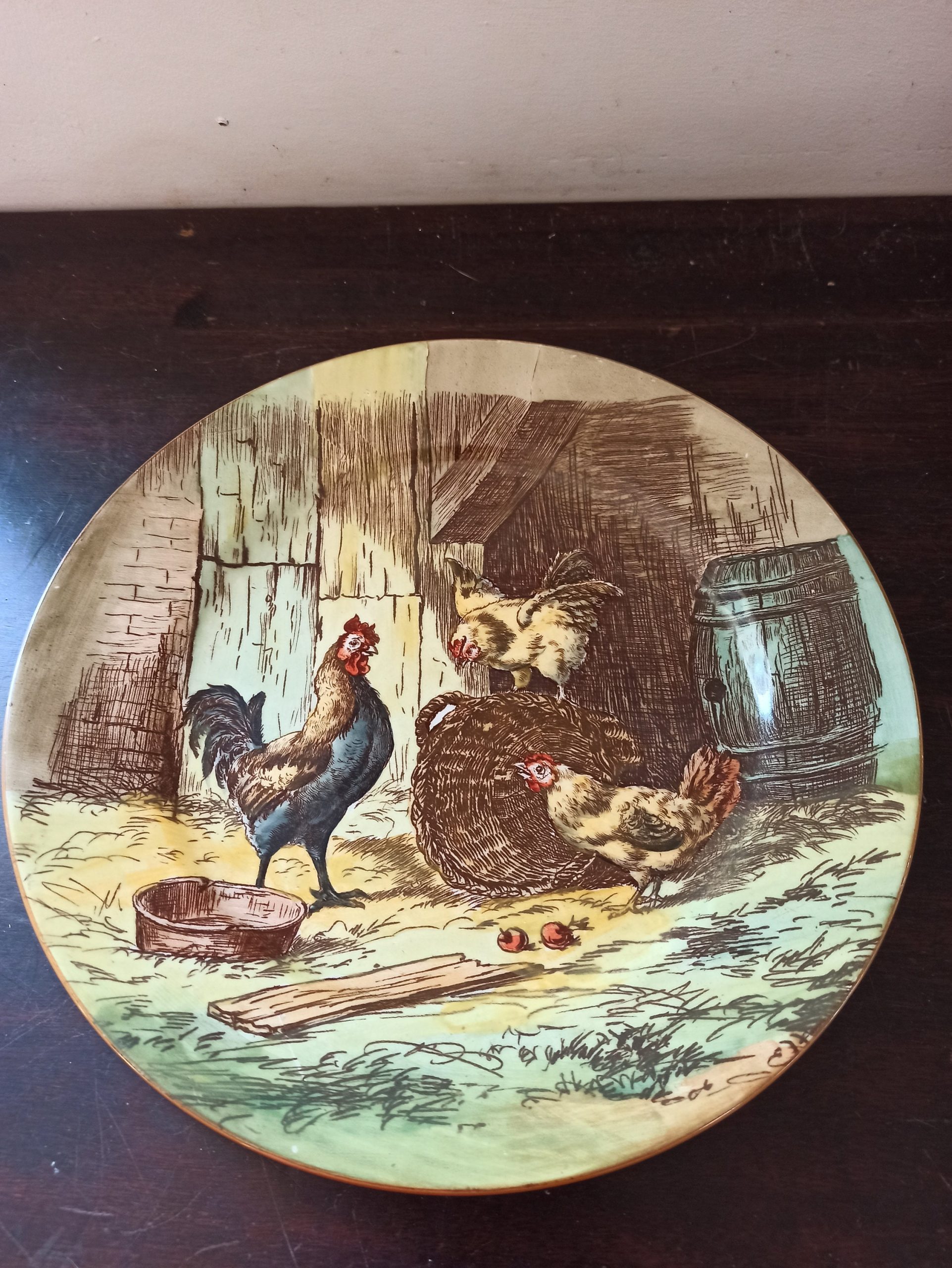 Vintage Chicken Decorative Cabinet Plate. Cauldon, England. - Image 2