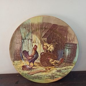 Vintage Chicken Decorative Cabinet Plate. Cauldon, England.