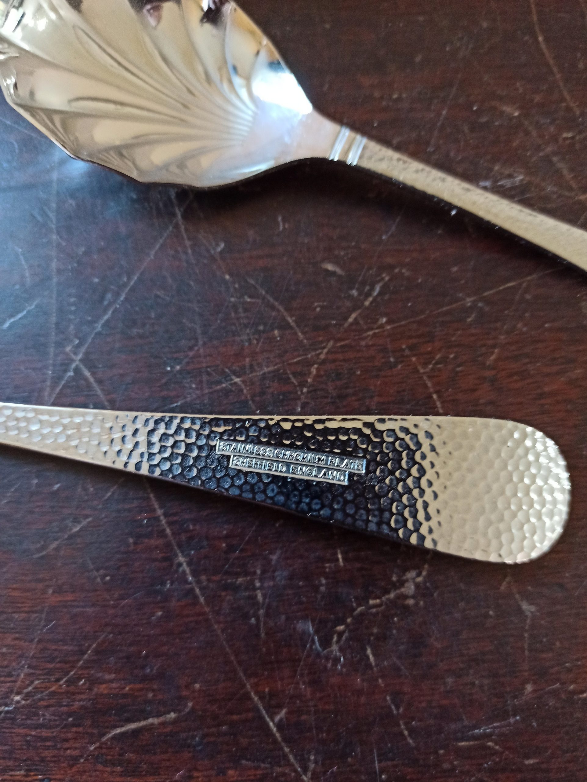1950s Set of 6 Dessert Spoon And 1 Serving Spoon. Unused. Very Good condition. - Image 7
