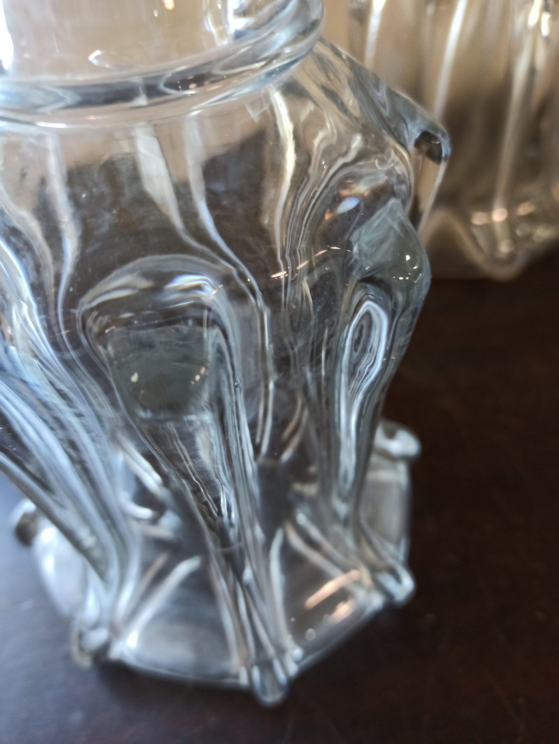 Set of 3 Victorian Glass Decanters. Circa 1852. Bell Shaped, Pillar Decanters. Different Sizes. - Image 5