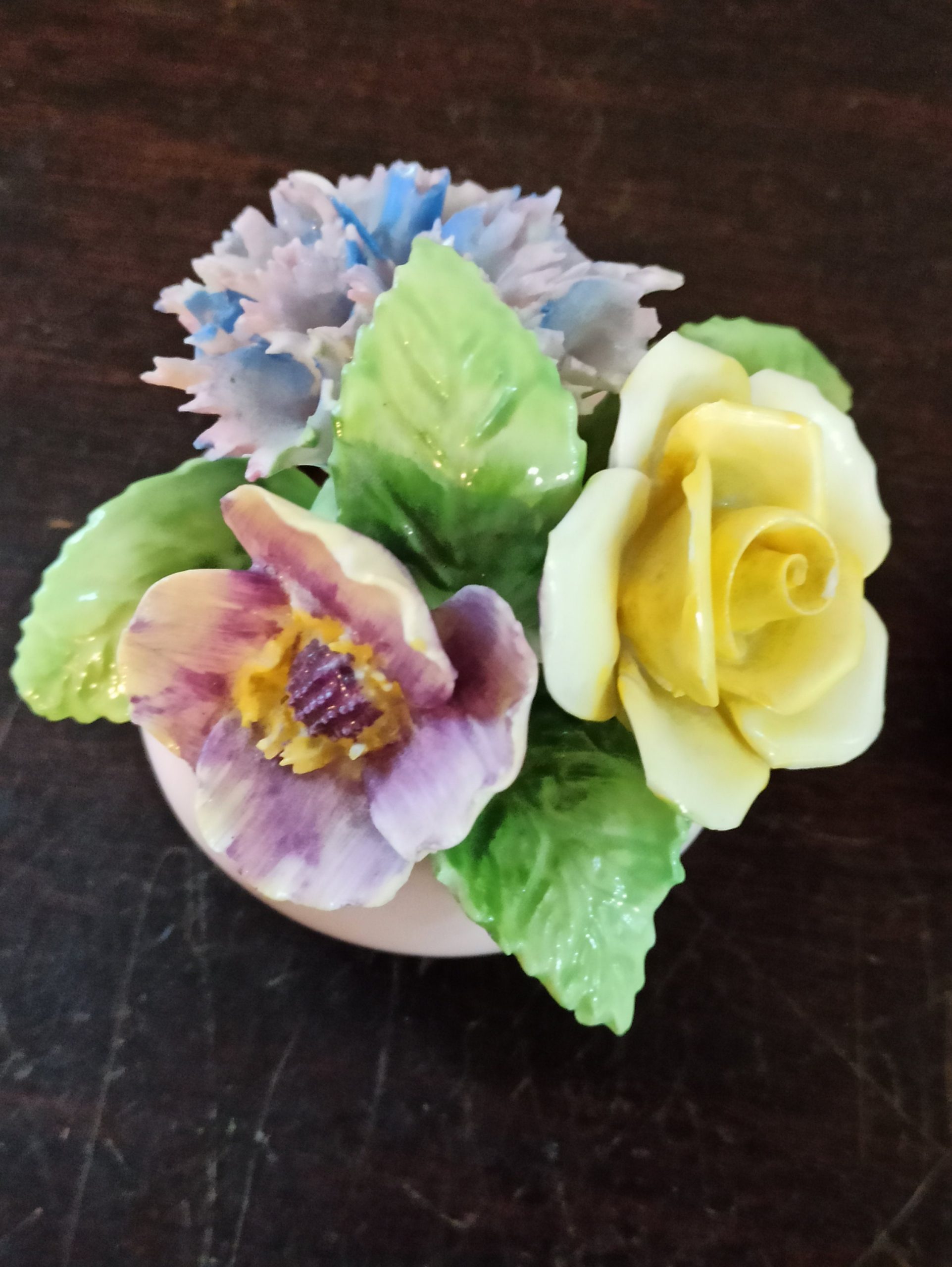 Two Small Pink Floral Bouquet Ornaments - Image 8