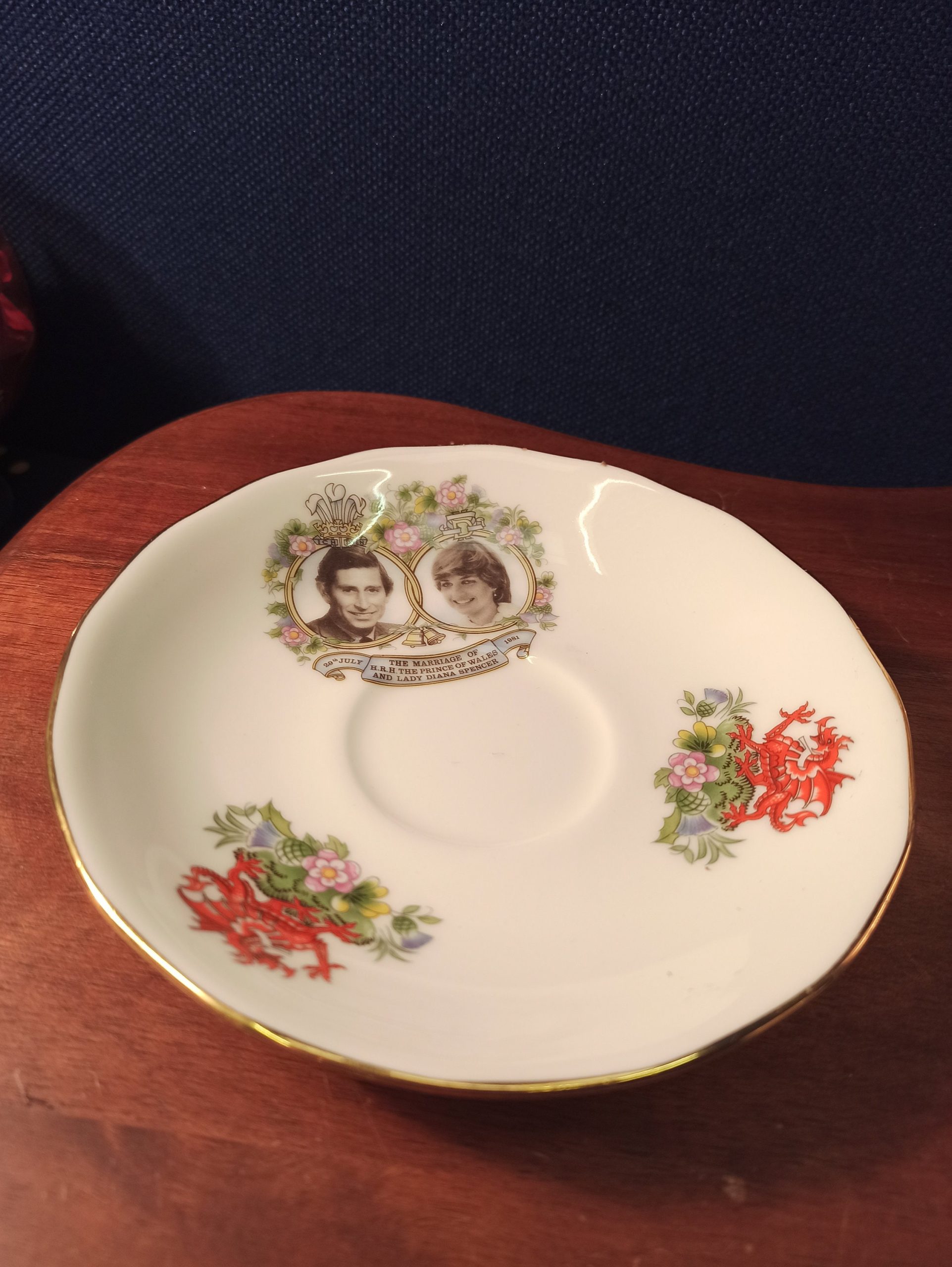 Charles and Diana Wedding Celebration Trio. Cup, Saucer and Plate. Queen Anne Ware. Bone China. 1981. Very Good Condition. - Image 5