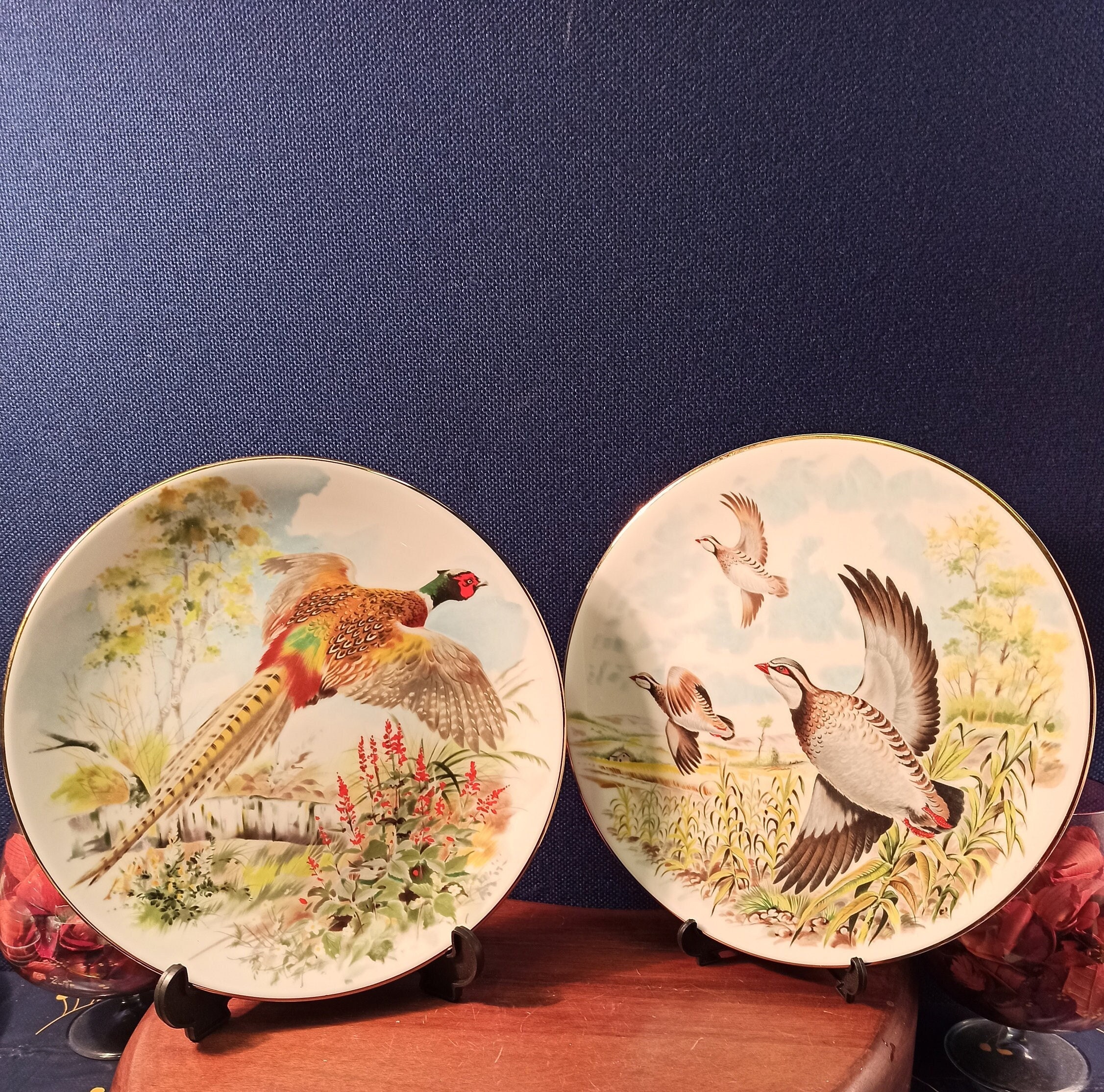 A Pair Royal Grafton Decorative Bird Plates. From A Collection of 4.